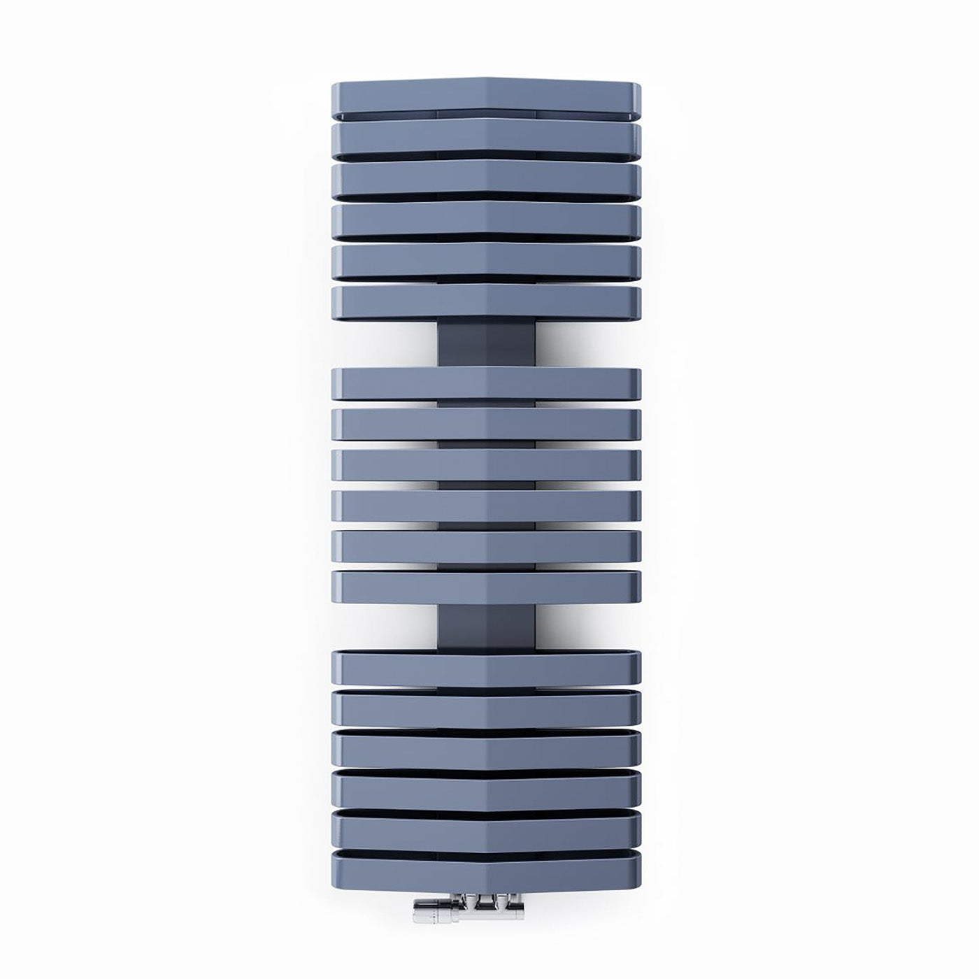 Terma IRON D (double panel), 1315h x 500w(mm), 3276 BTUs, Heated Towel Rail, Blueberry (bars) Blueberry (masking)