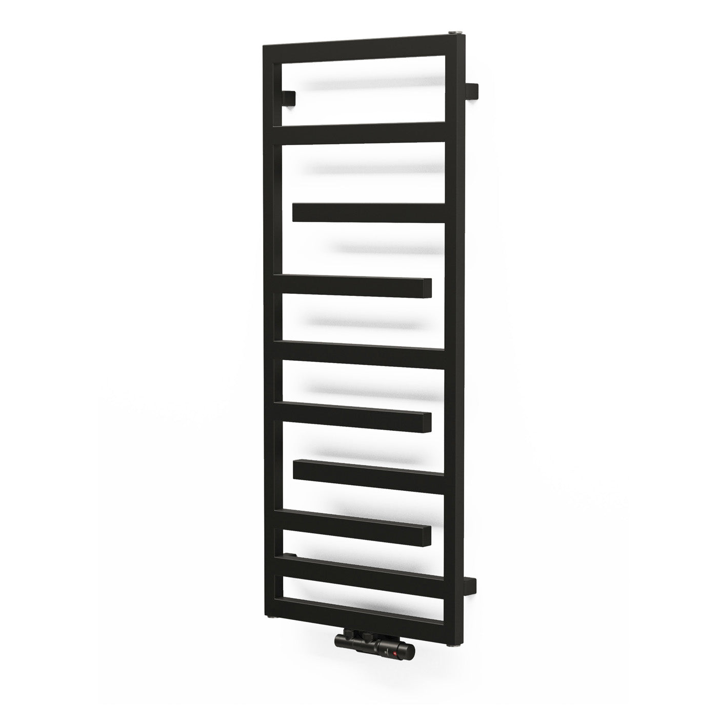 Terma JUNO, 1210h x 500w(mm), 1614 BTUs Heated Towel Rail, RAL 9005 Matt Black
