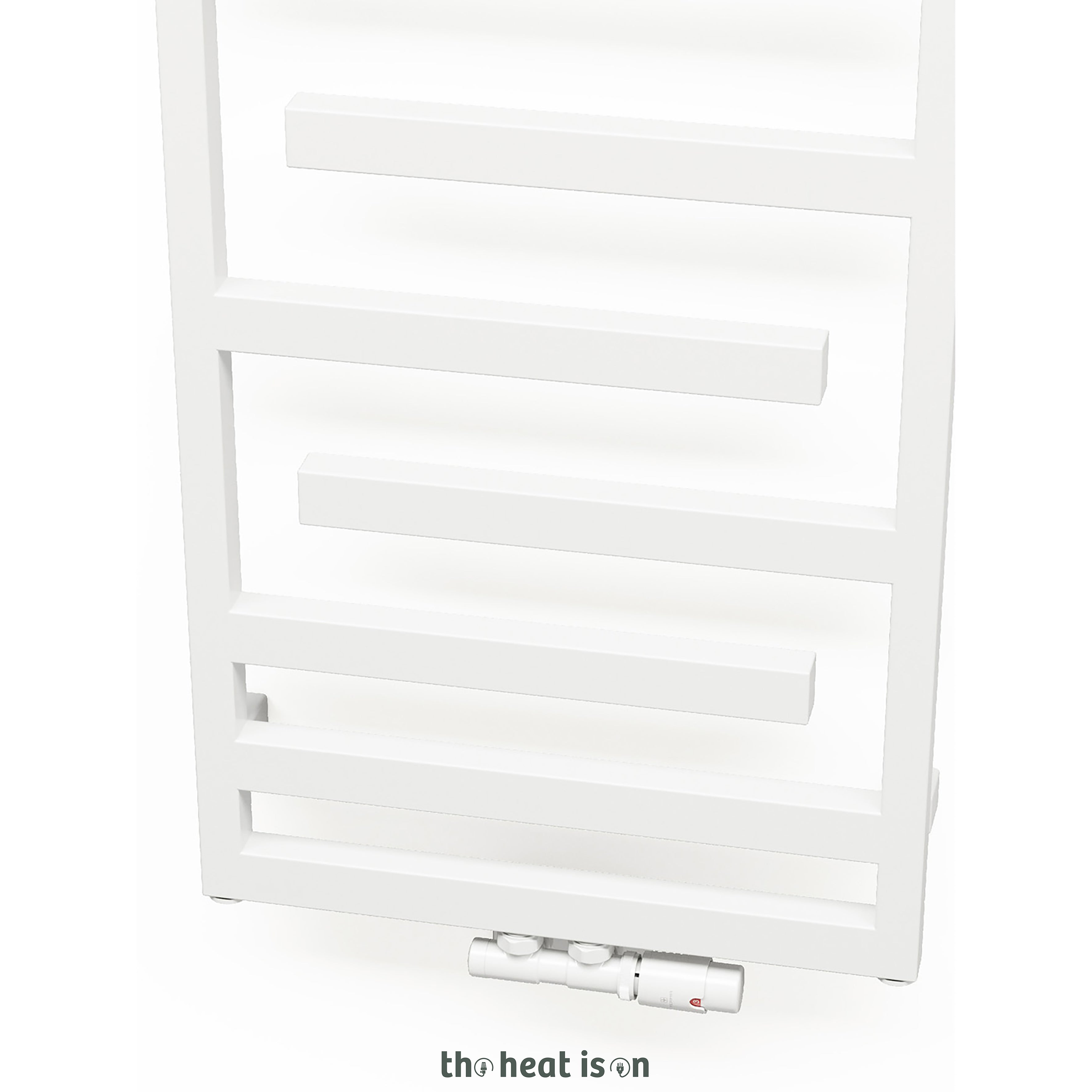 Terma JUNO, 1390h x 500w(mm), 1819 BTUs Heated Towel Rail, RAL 9016 Matt White