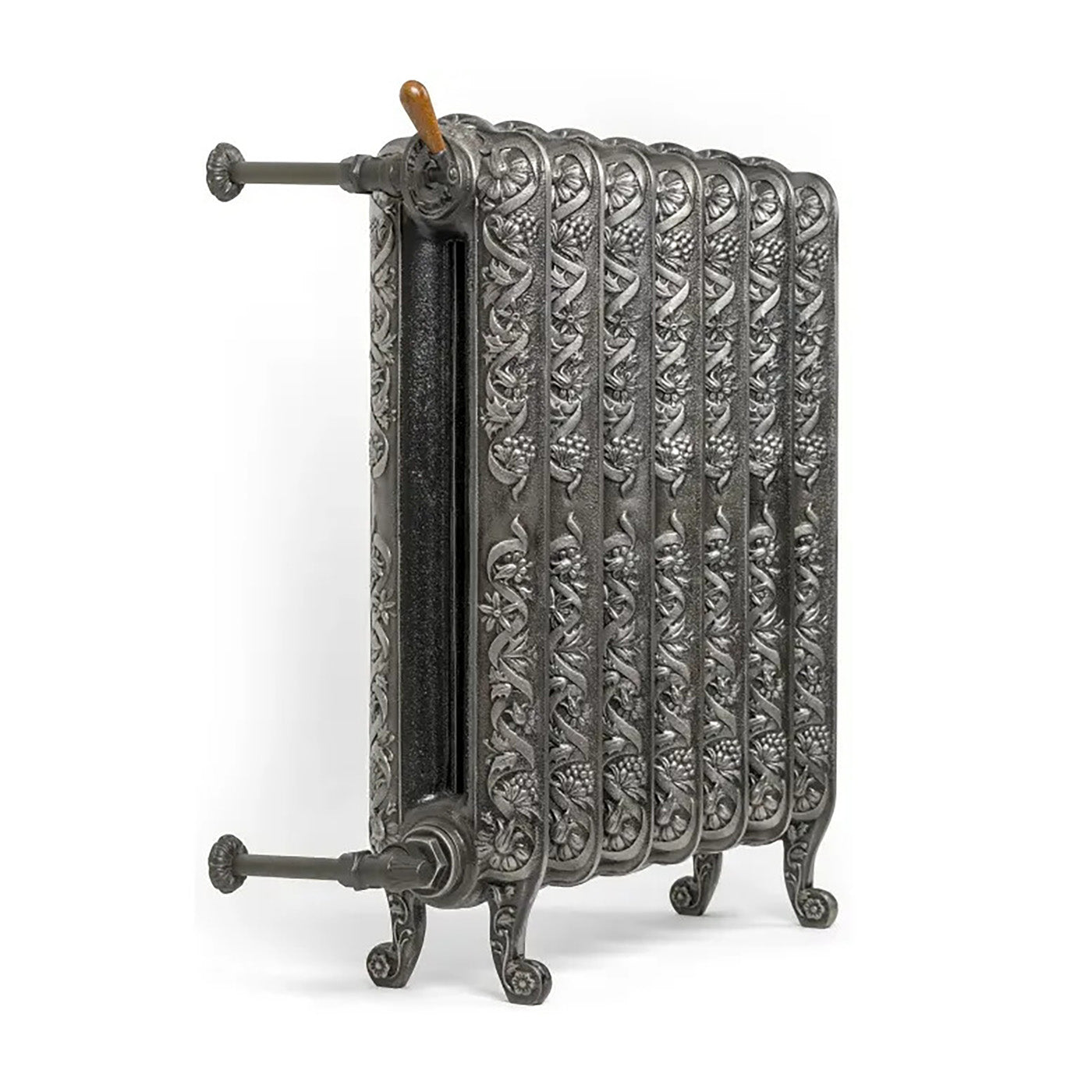 Terma KASZUB, 720h x 688w(mm), 3276 BTUs, Floorstanding Horizontal Cast Iron Radiator, 8 sections, Raw Metal