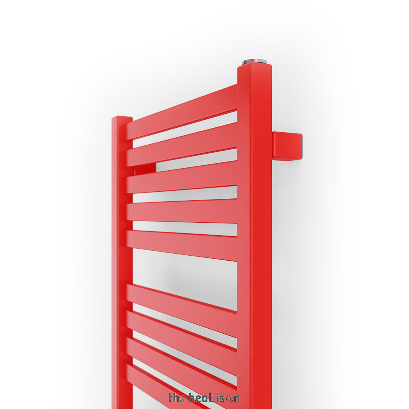 Terma MARLIN, 1185h x 430w(mm), 1593 BTUs, Heated Towel Rail, RAL 3028 Pure Matt Red