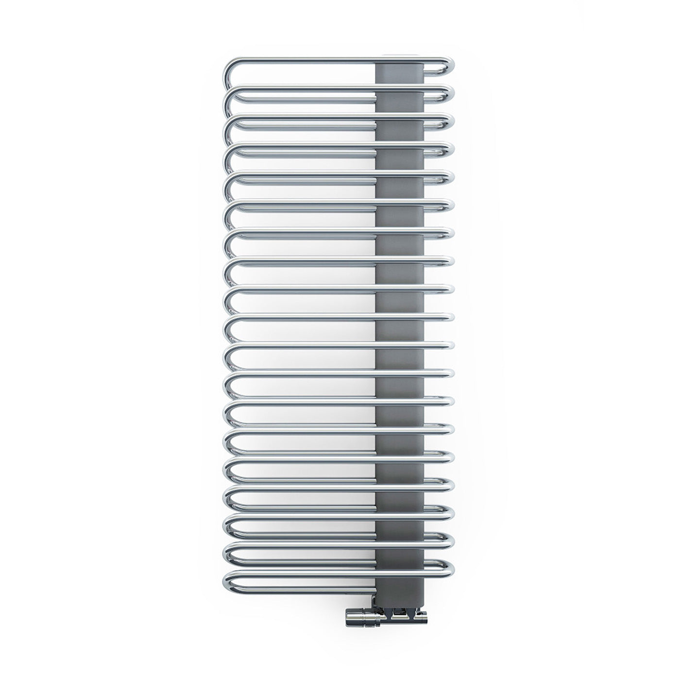 Terma MICHELLE, 1200h x 500w(mm), 2460 BTUs, Heated Towel Rail, Chrome (Bars) / Metallic Stone (Masking)