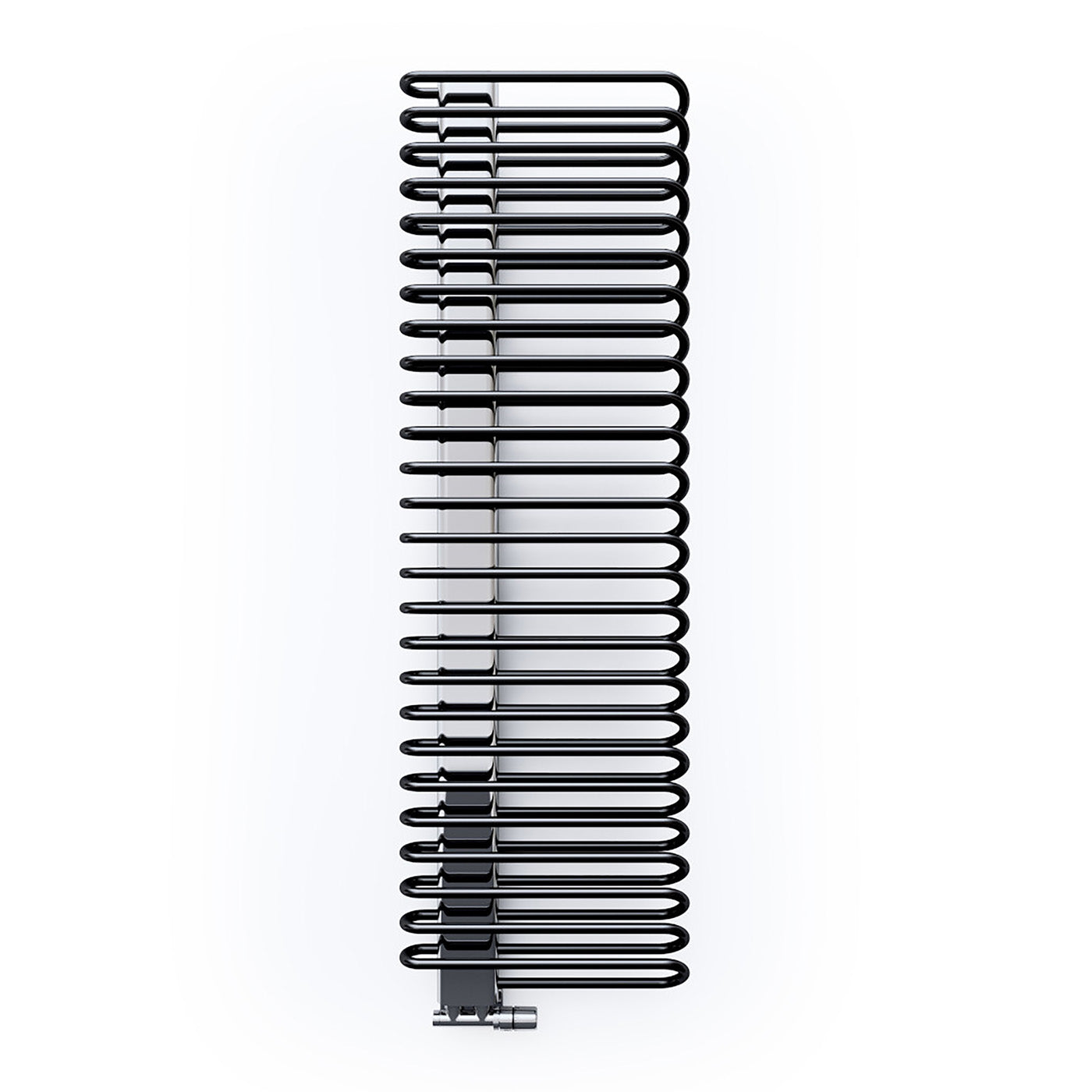 Terma MICHELLE, 1620h x 500w(mm), 3412 BTUs, Heated Towel Rail, RAL 9005 Silk Black  (Bars) / Chrome (Masking)