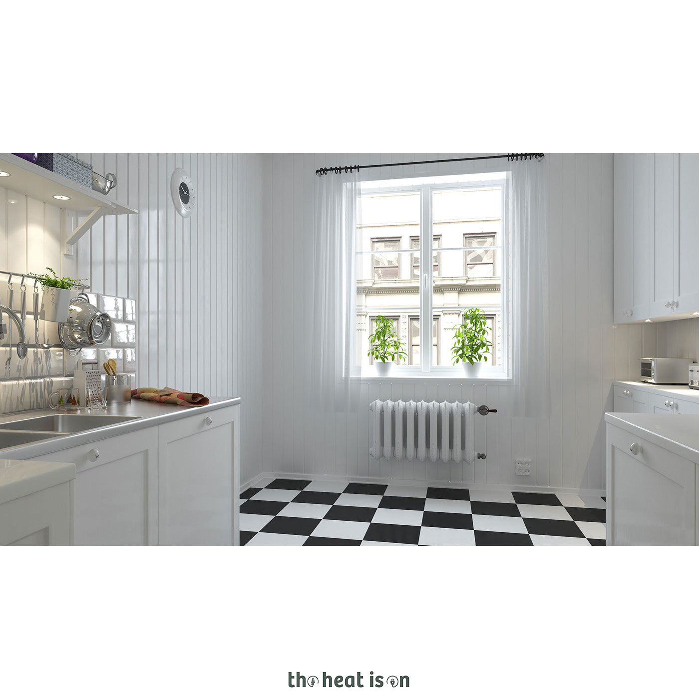 Terma OXFORD, 410h x 606w(mm), 2051 BTUs, Horizontal Cast Iron Radiator, 7 sections, White Soft