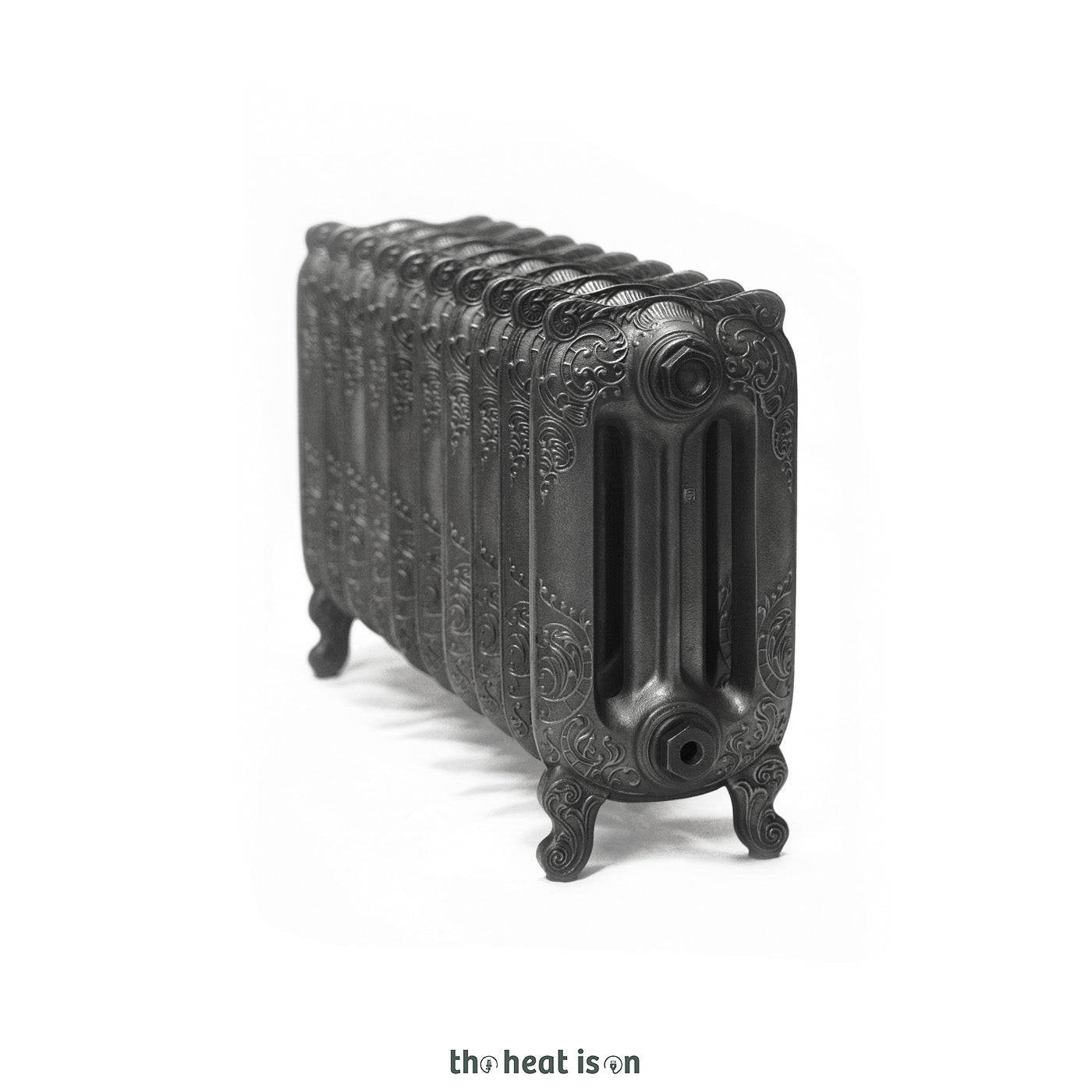 Terma OXFORD, 470h x 852w(mm), 2928 BTUs Horizontal Cast Iron Radiator, Raw Metal