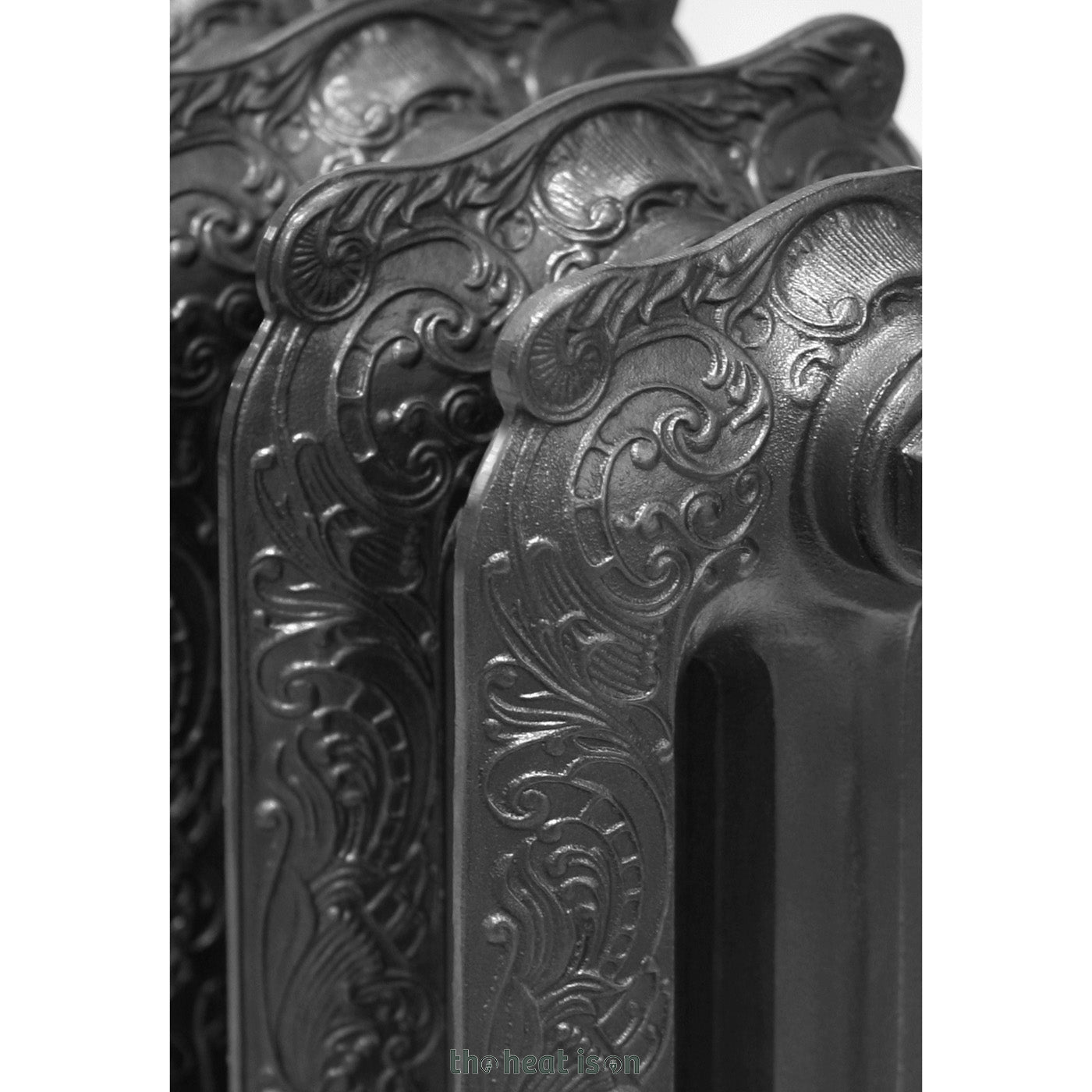 Terma OXFORD, 710h x 770w(mm), 4391 BTUs, Horizontal Cast Iron Radiator, 9 sections, Raw Metal