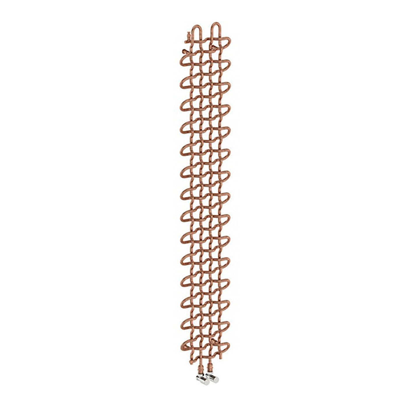 Terma PLC V, 1580h x 263w(mm), 1129 BTUs, Vertical Designer Radiator, Bright Copper
