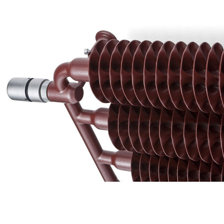 Terma RIBBON HWS, 390h x 1540w(mm), 3378 BTUs, Horizontal Designer Radiator, RAL 3007 Matt Black Red