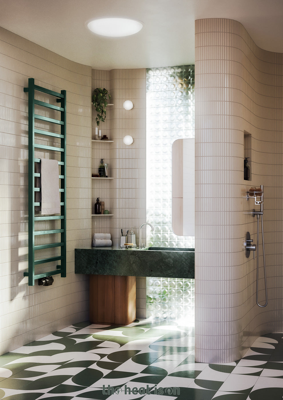 04_terma-simple_-1680h-x-500w_mm_-2109-btus-heated-towel-rail_-bottle-green-_premium-wet-paint