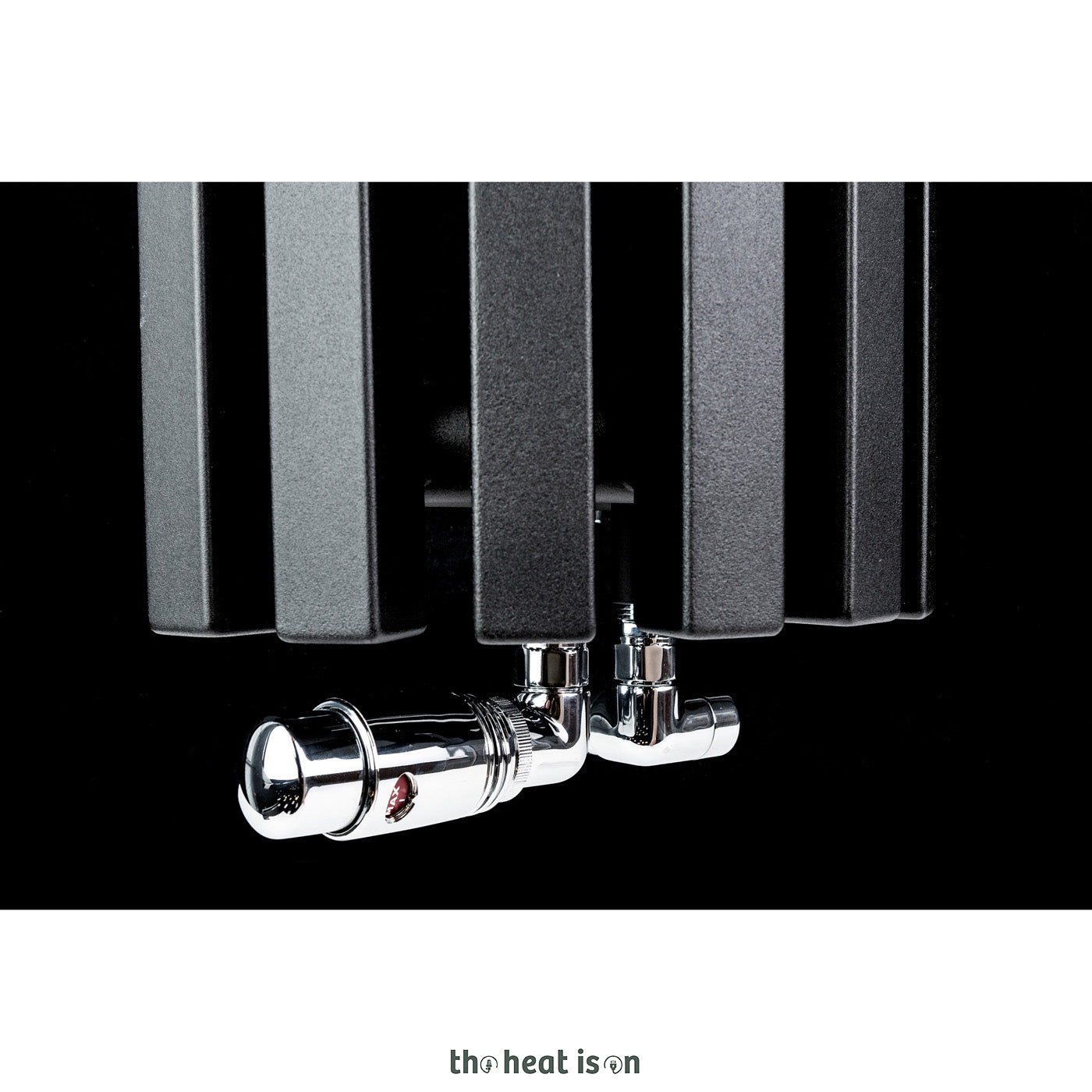 Terma TRIGA AN, 1900h x 280w(mm), 3590 BTUs Half Round Vertical Designer Radiator, Heban Black