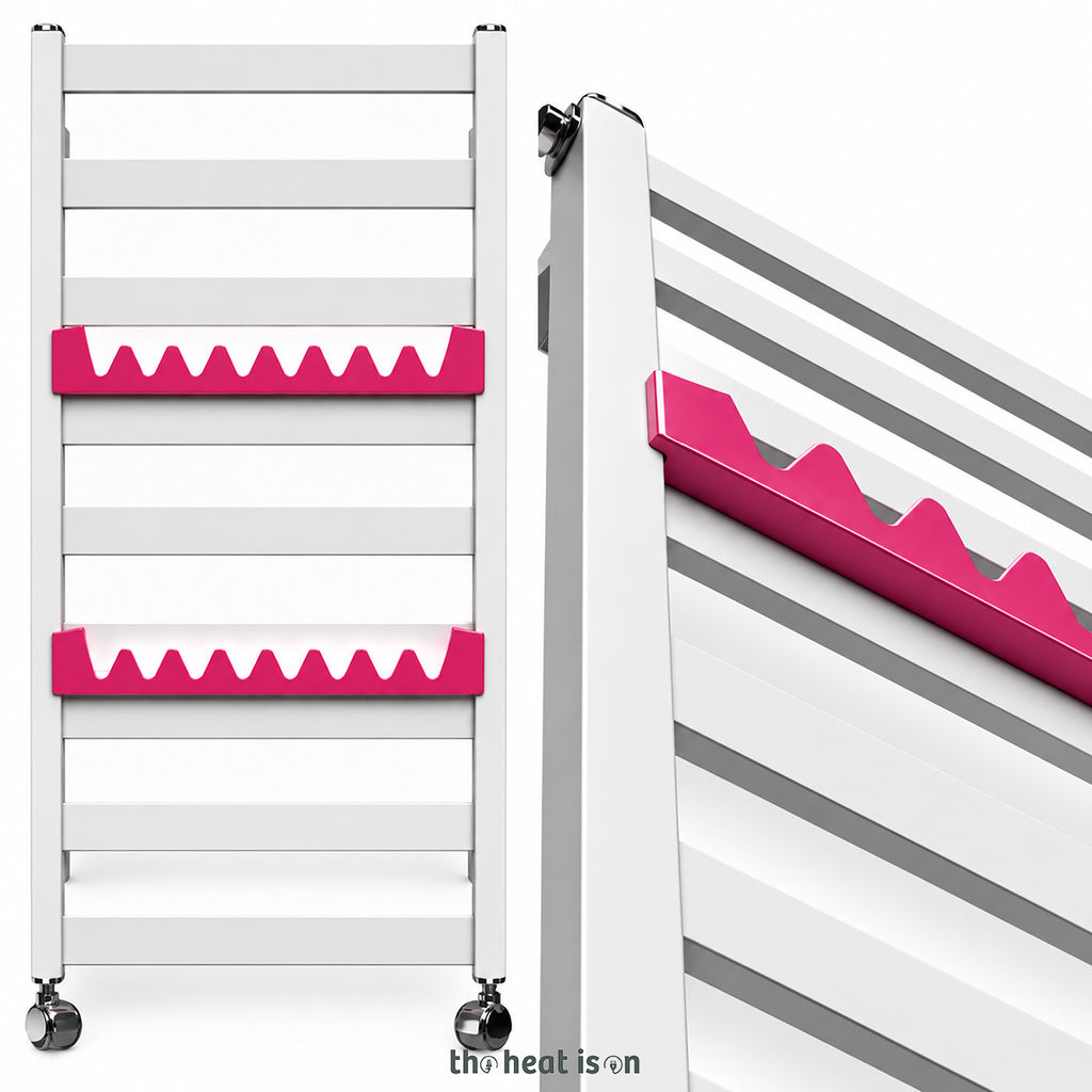 05-metal-hanger-shelf-accessory-happy-hanger-shark-300mm-wide-matt-telemagenta-pink-ral-4010-for-terma-vivo-towel-rail