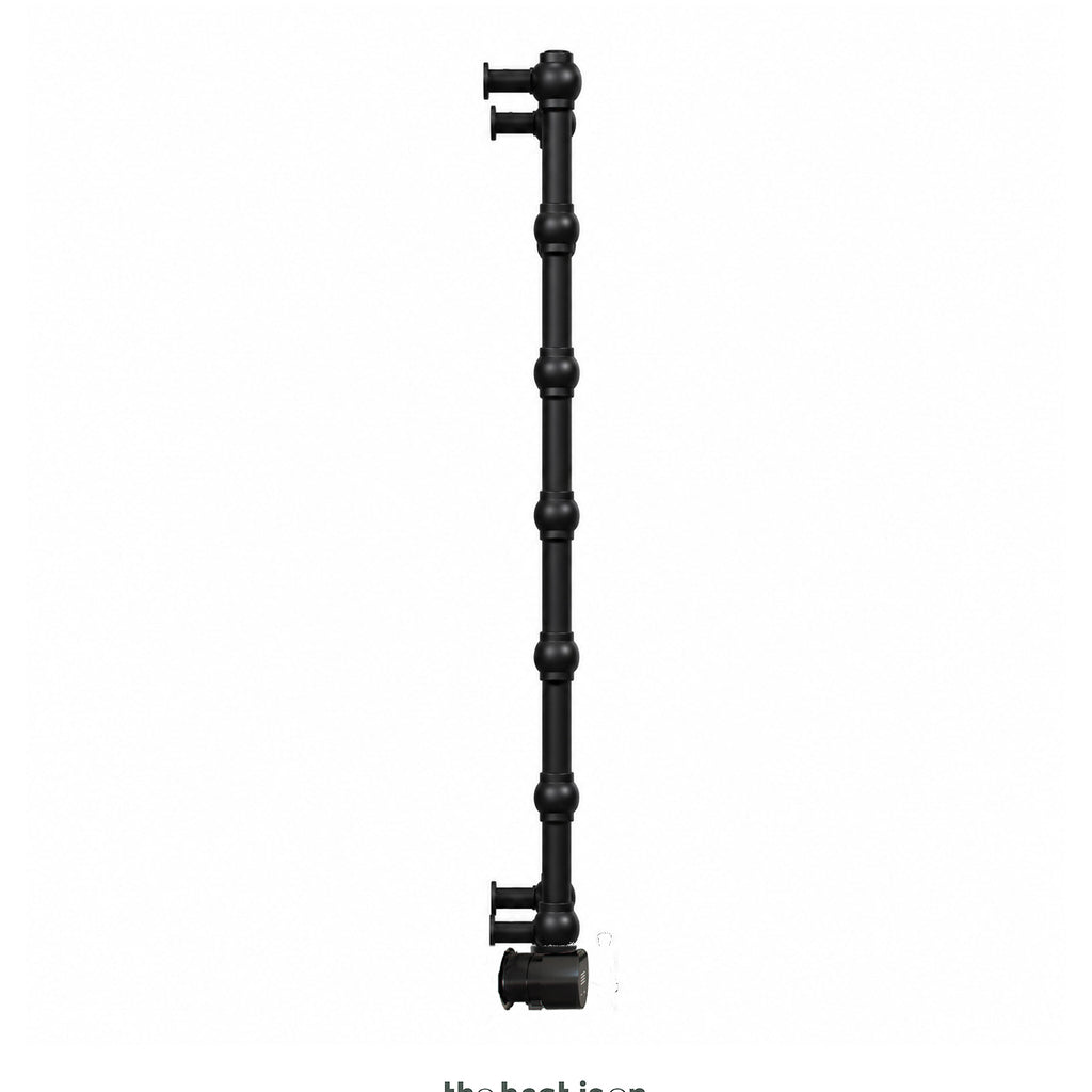 Terma RETRO E, 1170h x 504w(mm), 300w Oil Filled Electric Towel Rail, RAL 9005 Black (choice of finishes) with VEO Heating Element (30x Wi-Fi/manual control settings (15 to 30¡c room temp.), 7 day timer/2 hour drying func.
