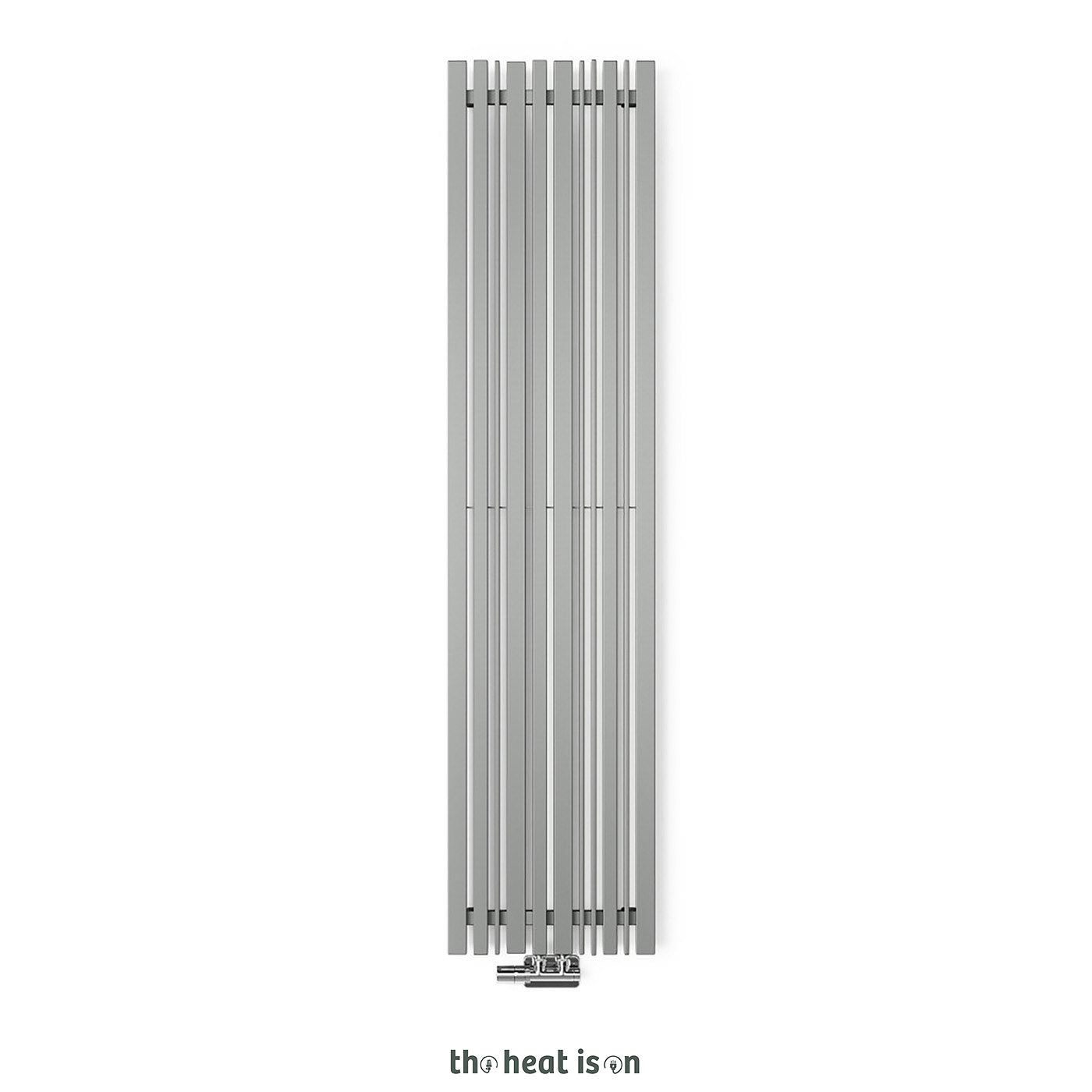 Terma SHERWOOD V, 1600h x 330w(mm), (50mm Central Connections) 2481 BTUs, Vertical Designer Radiator, Metallic Beige (aka Taupe Grey)