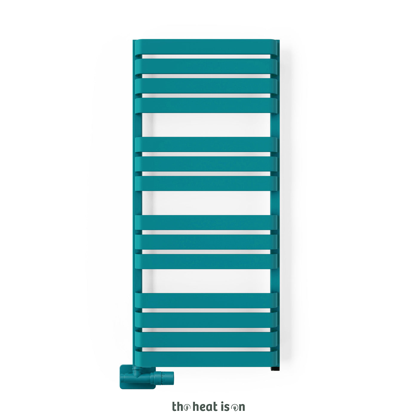 05-terma-warp-t-one-dual-fuel-towel-rail-1110h-x-500wmm-1887-btus-600w-matt-teal-ral-5018-with-unico-dual-fuel-valve-in-chrome-internal-one-element-45-60oc