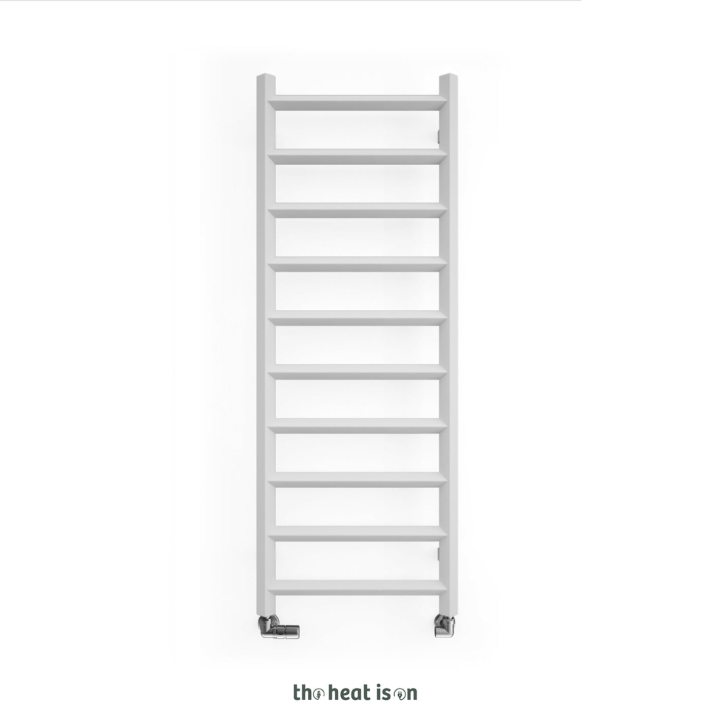 Terma CRYSTAL, 1200h x 400w(mm), 1166 BTUs Heated Towel Rail, RAL 9016 Soft White