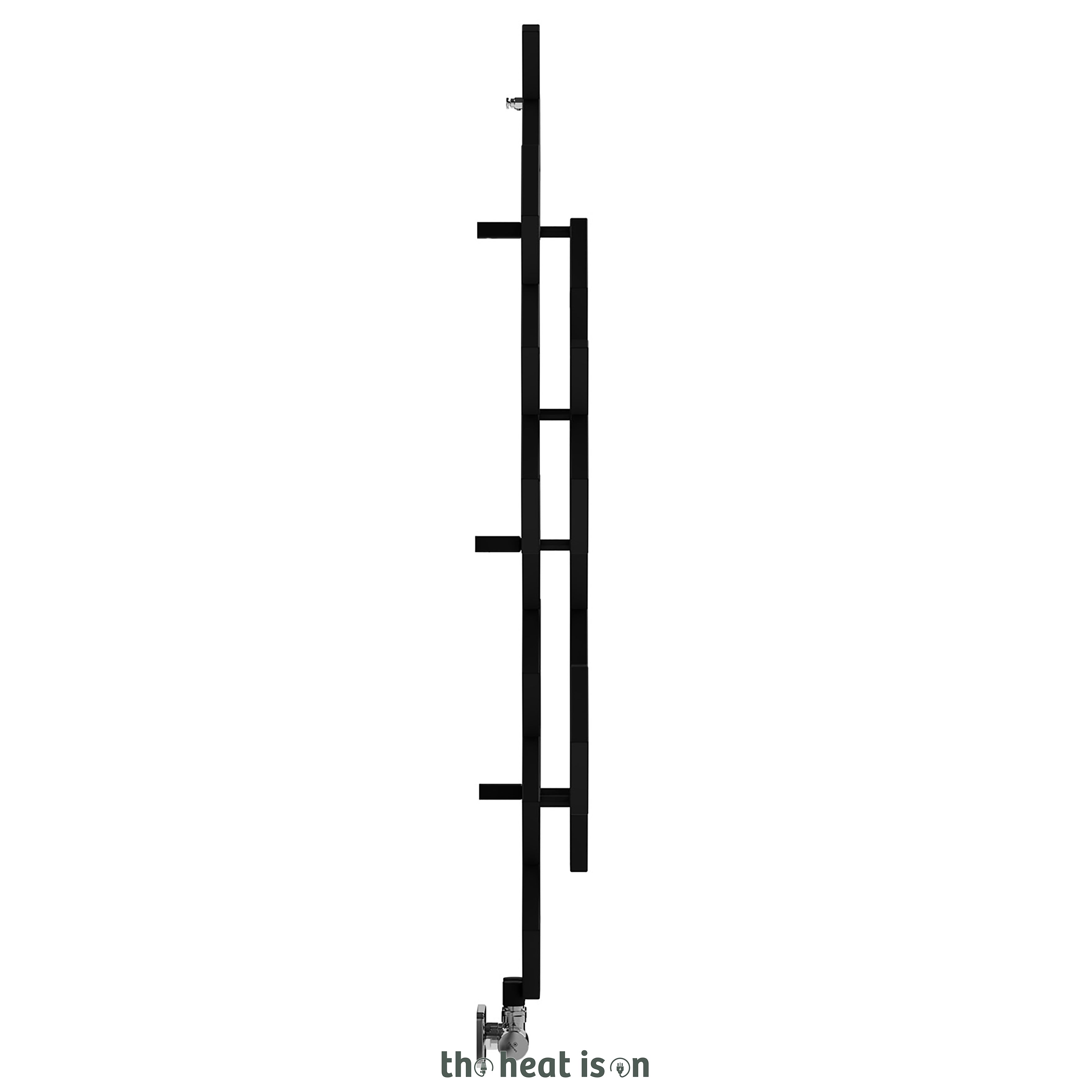 Terma HEX, 1220h x 486w(mm), 1180 BTUs Designer Radiator, Soft 9005 (Matt Black)