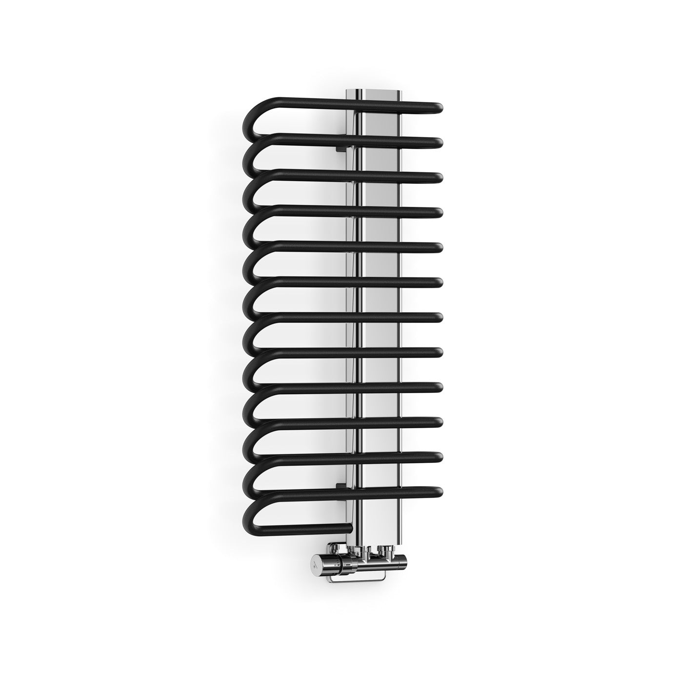 05_Terma-MICHELLE_-780h-x-400w_mm_-1245-BTUs-Heated-Towel-Rail_-Metallic-Black-_Bars_-_-Chrome-_Masking