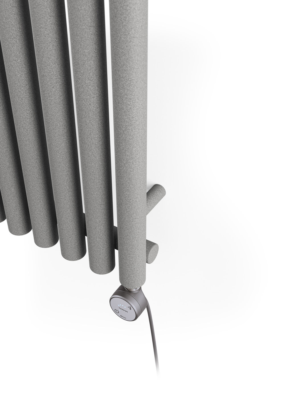 05_Terma-ROLO-ROOM-E-_Bluetooth_-1800h-x-370w_mm_-0.8-Kw-Electric-Radiator_-Textured-Salt-n-Pepper-Grey