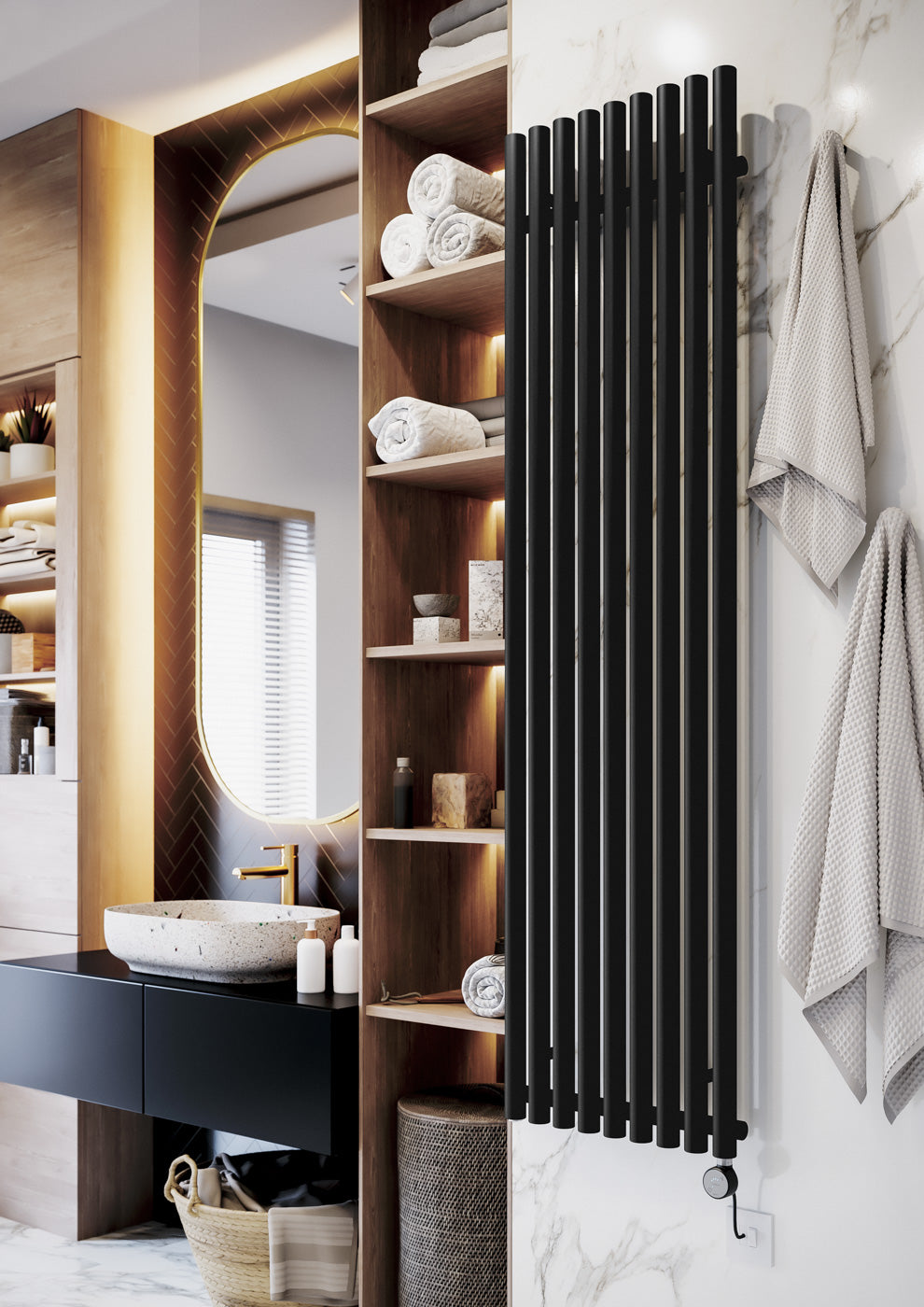 05_Terma-ROLO-ROOM-E-_Bluetooth_-1800h-x-480w_mm_-1-Kw-Electric-Radiator_-Textured-Heban-Black
