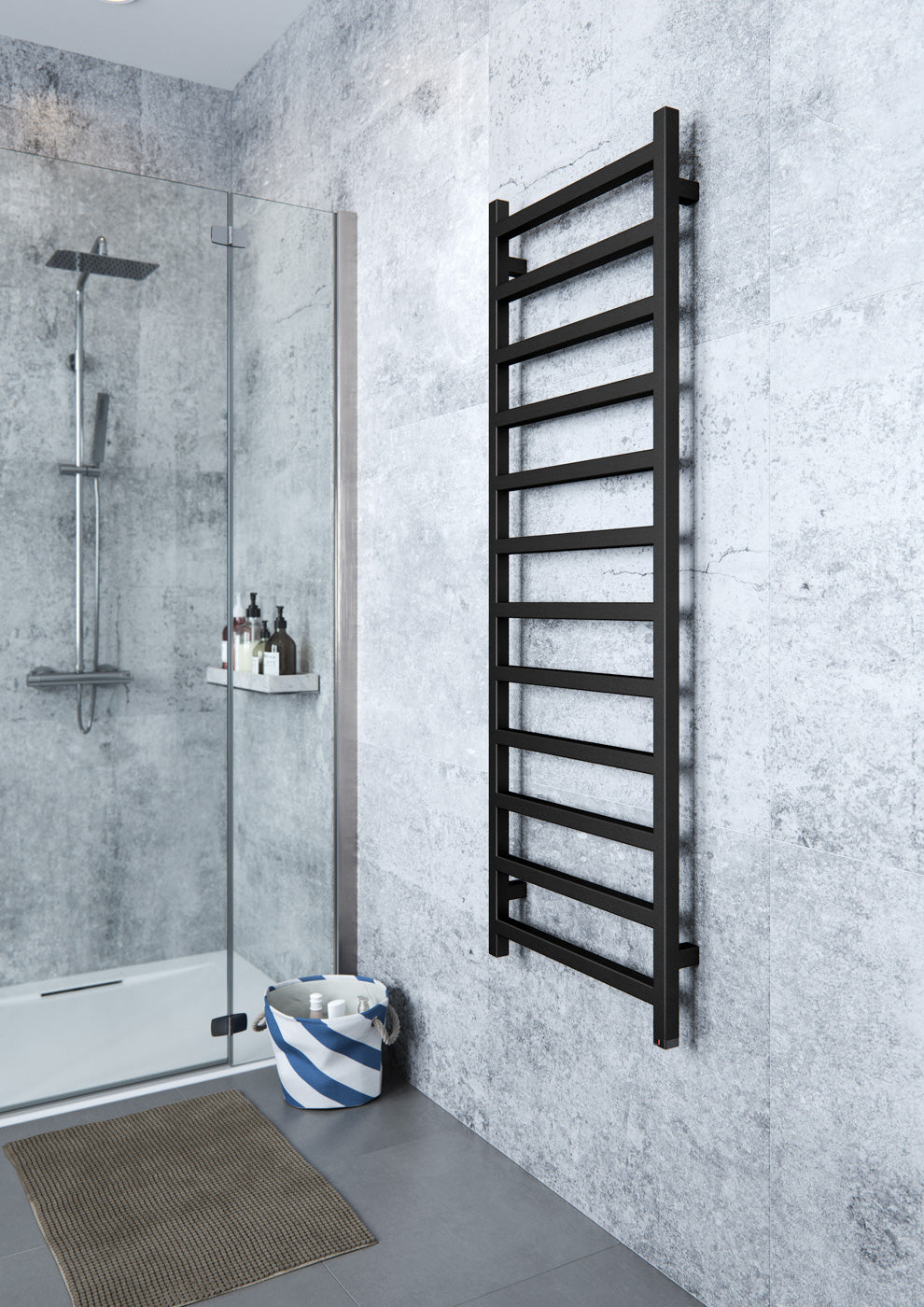 05_Terma-SIMPLE-ONE-_internalised-element-45_60-deg._-1440_500_-600w-Electric-Towel-Rail_-Textured-Heban-Black