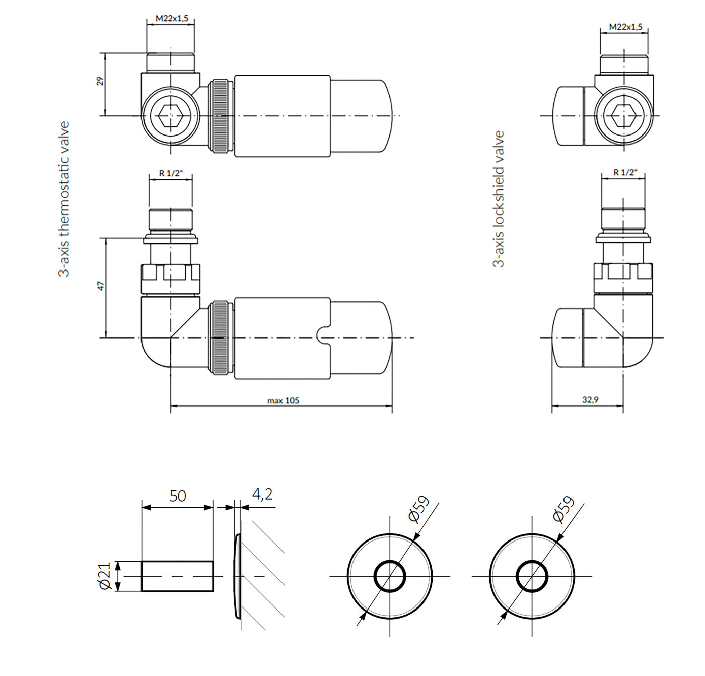 05_Thermostatic-Heated-Towel-Rail-Valves-_TRVs_-_-Pipe-Masking-_presented-on-Radiator_-Salt-n-Pepper-Grey_-LEFT-SIDED_-3-AXIS-_CORNER_-VISION_fde44009-71d2-461d-8085-8760142de3b2
