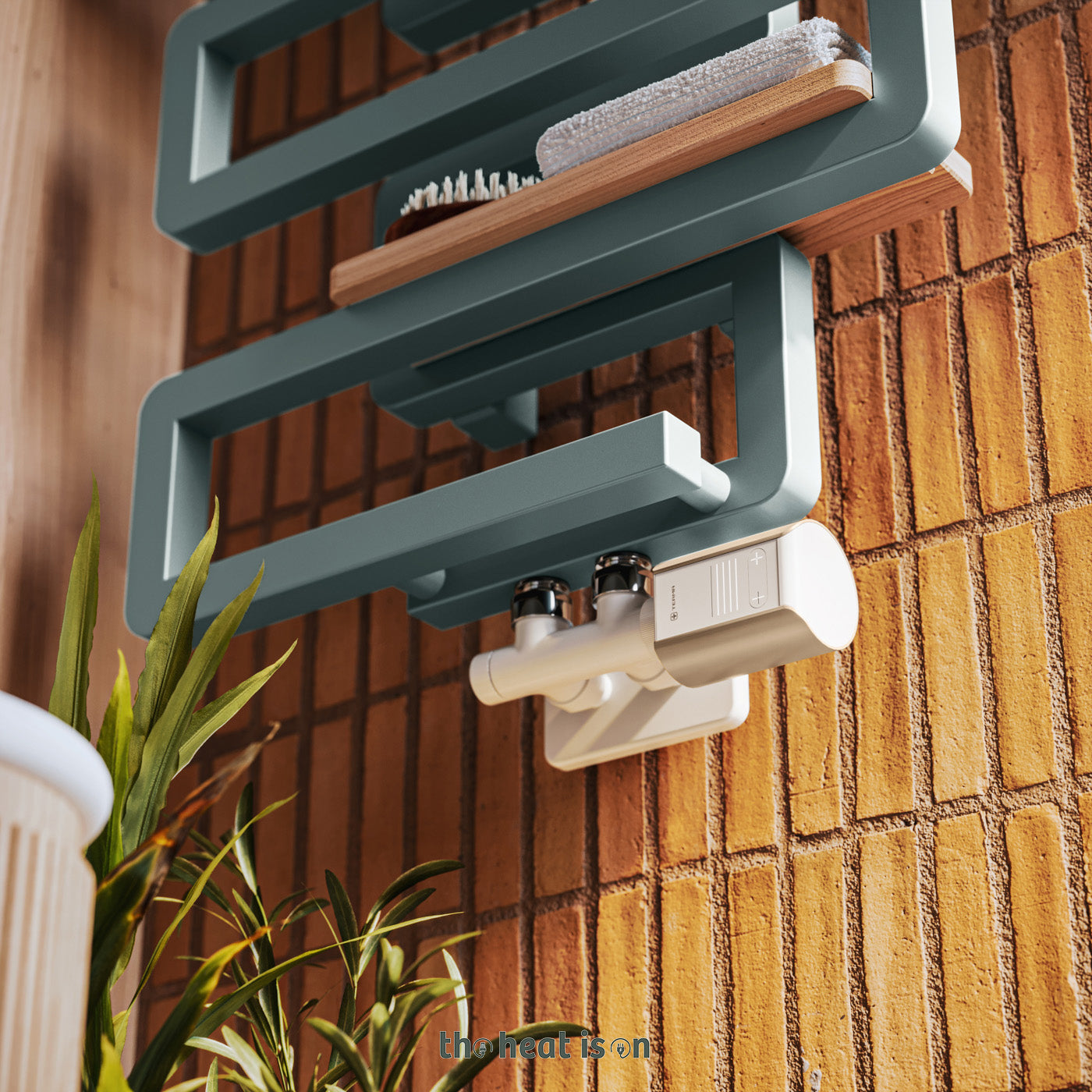 05_Wooden-Shelf-Accessory_-Beech_--for-Terma-BOOKIE-Towel-Rail_-400mm-Wide-Stand-Model