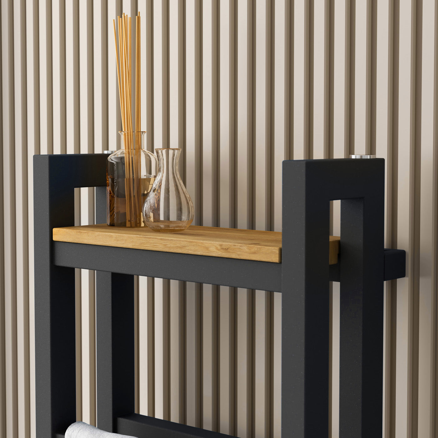 05_Wooden-Shelf-Accessory_-Oak_-for-Terma-STAND-Towel-Rail_-400mm-Wide-Model