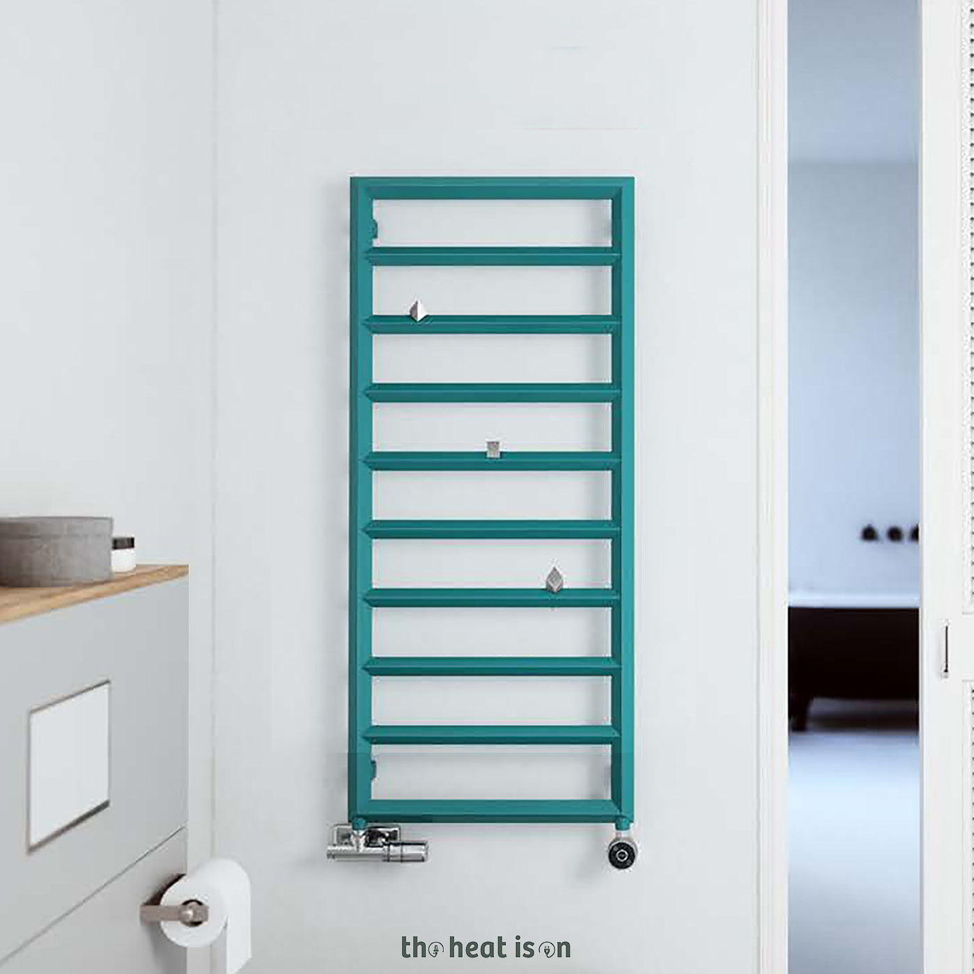 Terma SPARK, Metal Hanger Shelf Accessory, Bespoke Colour, for Terma DIAMOND Towel Rails