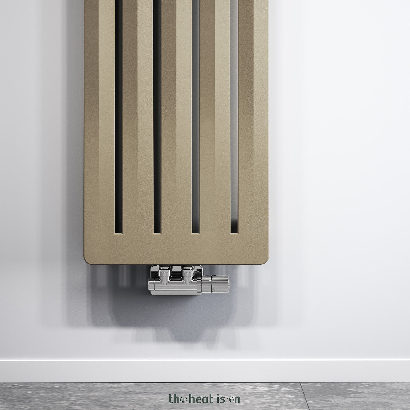 Terma AERO V, 1500h x 410w(mm), 1904 BTUs, Vertical Designer Radiator, Quartz