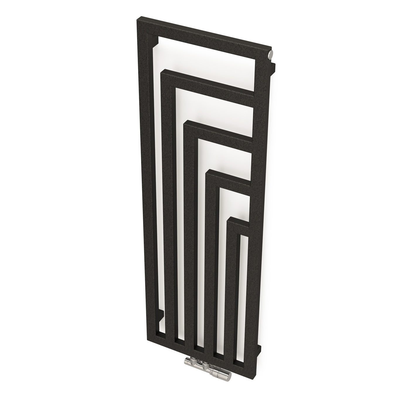 Terma ANGUS V, 1300h x 440w(mm) (50mm Connections), 1899 BTUs Designer Radiator, Heban Black
