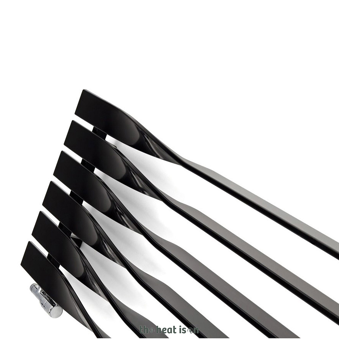Terma CYKLON H, 495h x 1600w(mm), 2402 BTUs, Horizontal Designer Radiator, RAL 9005 Silk Black