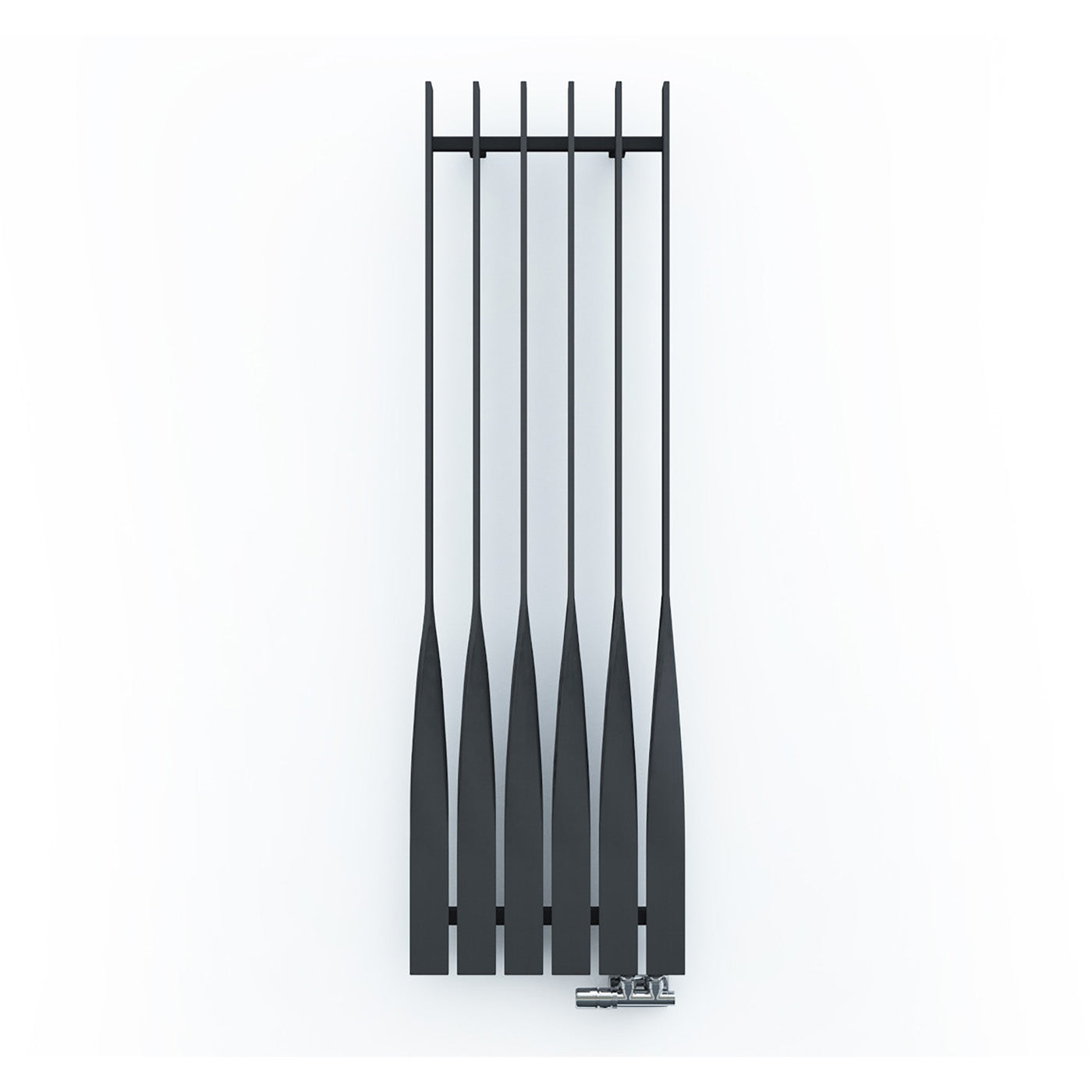 Terma CYKLON V, 1900h x 495w(mm), 3409 BTUs Vertical Designer Radiator, Black Crocodile