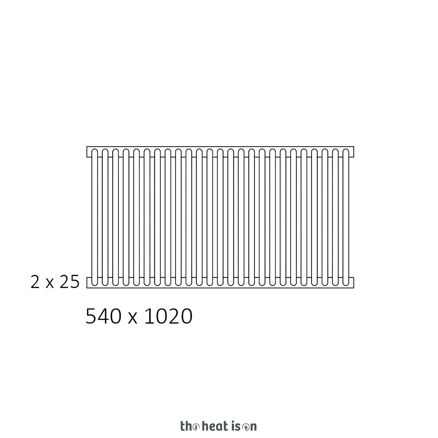 Terma DELFIN, 540h x 1020w(mm), 3607 BTUs, Horizontal Designer Radiator, RAL 5024 Matt Pastel Blue