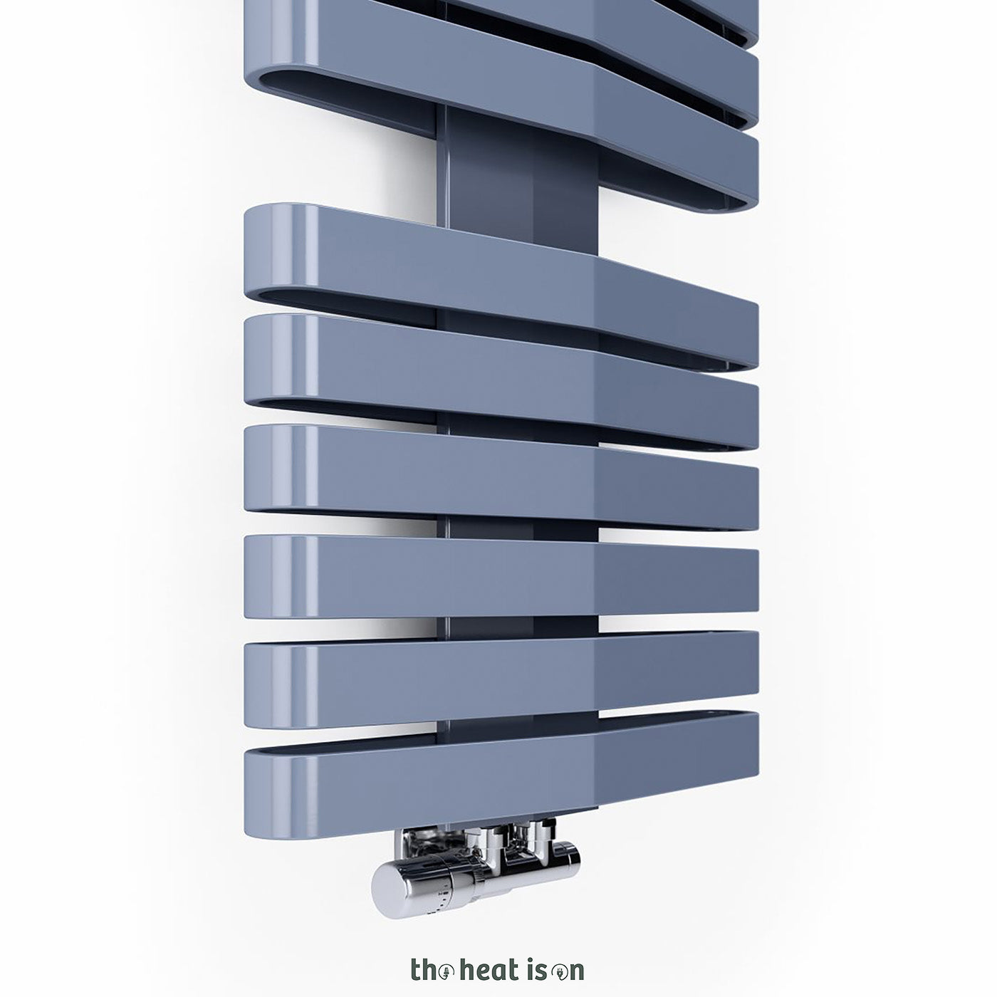 Terma IRON D (double panel), 1315h x 500w(mm), 3276 BTUs, Heated Towel Rail, Blueberry (bars) Blueberry (masking)