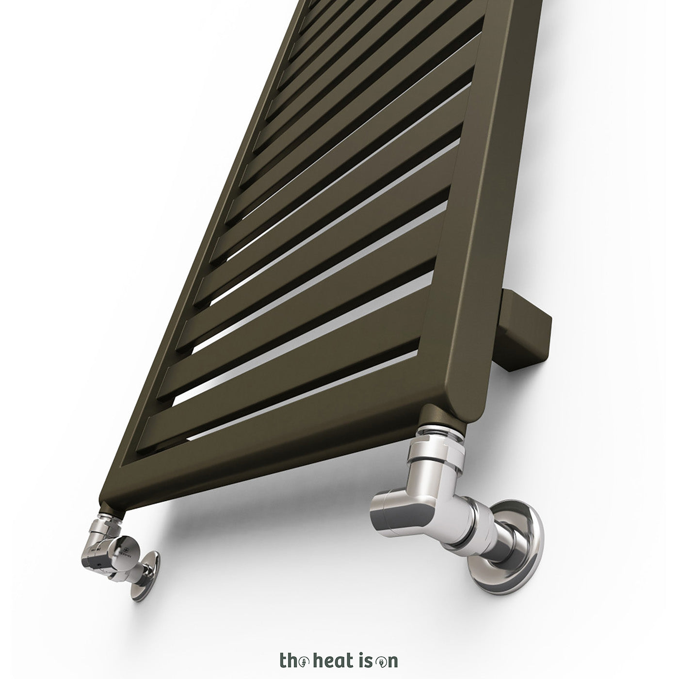 Terma LUKKA, 1420h x 600w(mm), 2580 BTUs, Heated Towel Rail, Anodic Brown