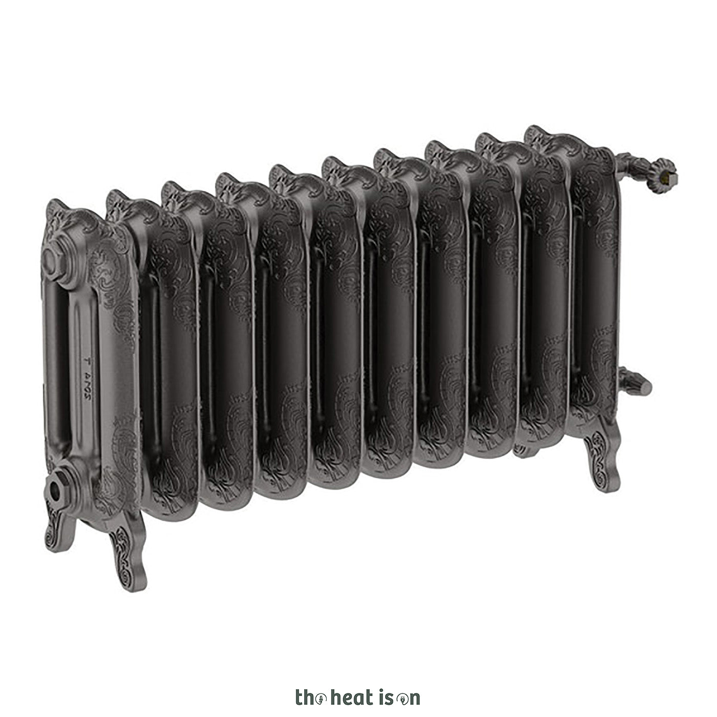 Terma OXFORD, 470h x 852w(mm), 2928 BTUs Horizontal Cast Iron Radiator, Raw Metal