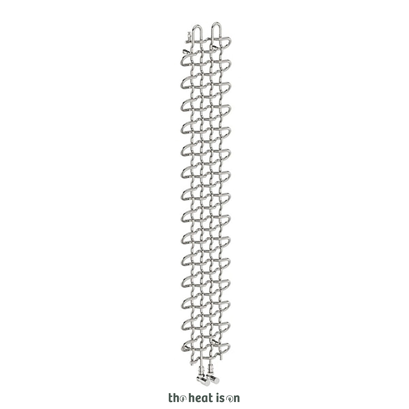 Terma PLC V, 1580h x 263w(mm), 1129 BTUs, Vertical Designer Radiator, Inox