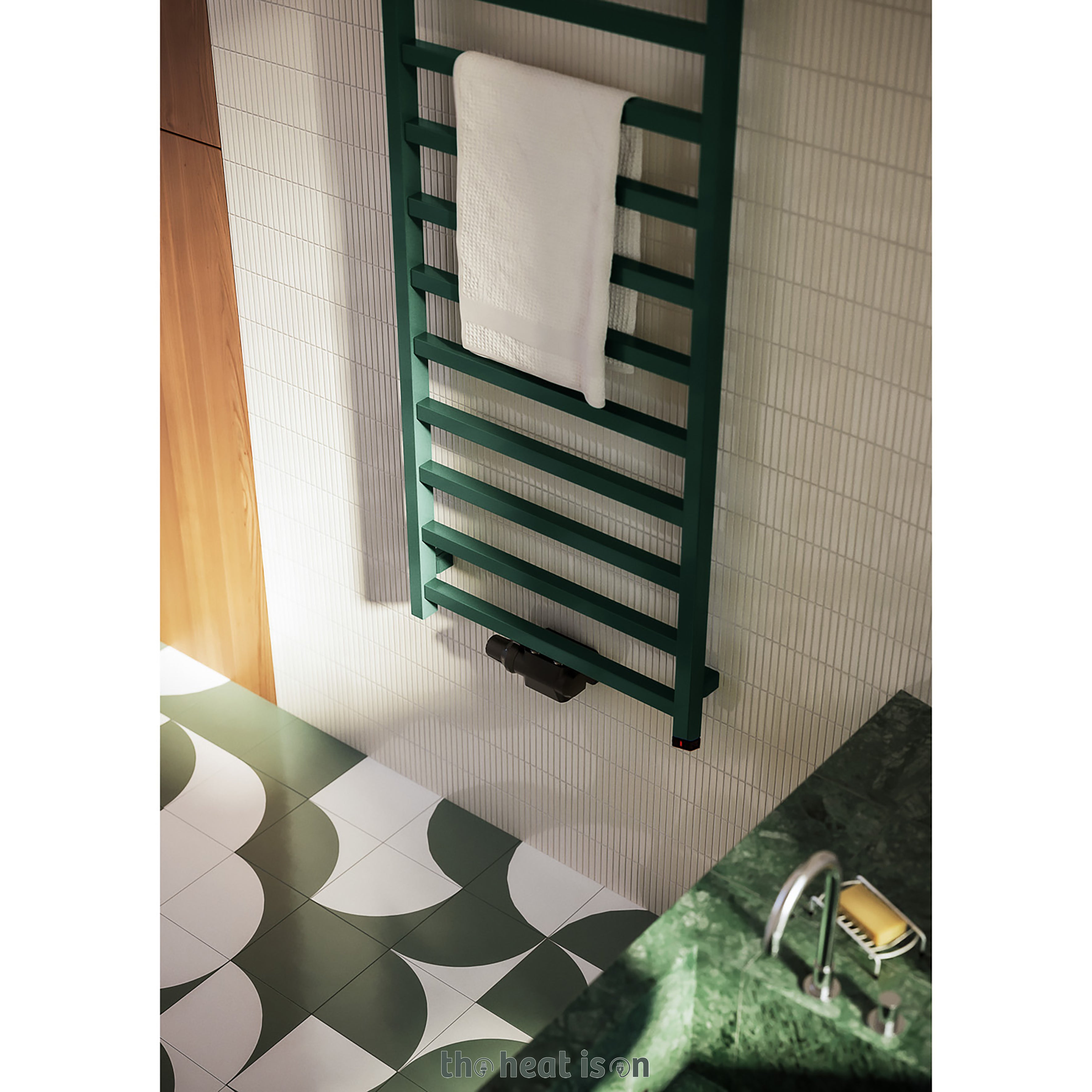 05_terma-simple-one-dual-fuel-towel-rail_-1680h-x-500w_mm_-2109-btus_-600w_-bottle-green-_premium-wet-paint_-_with-twins-valves-in-black-_-internal-one-element_-45_60oc