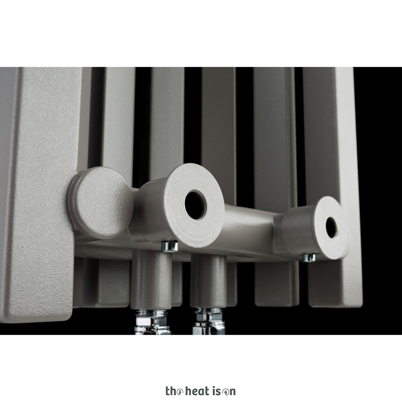 Terma TRIGA AN, 1900h x 280w(mm), 3590 BTUs Half Round Vertical Designer Radiator, Metallic Beige (aka Taupe Grey)