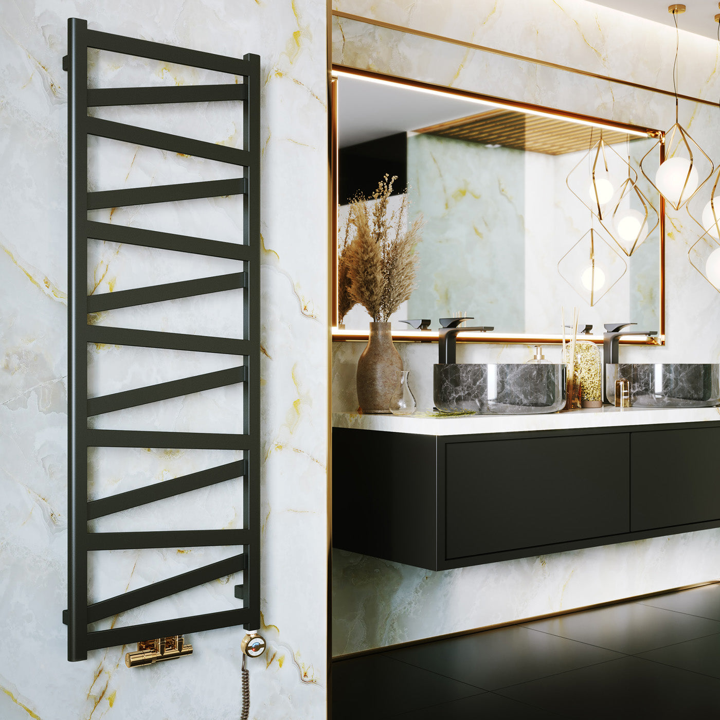 05_terma-vipera-dual-fuel-towel-rail_-1470h-x-500w_mm_-1843-btus_-600w_-heban-black-_with-twins-valves-in-gold-_-moa-element-in-gold_-30-60oc