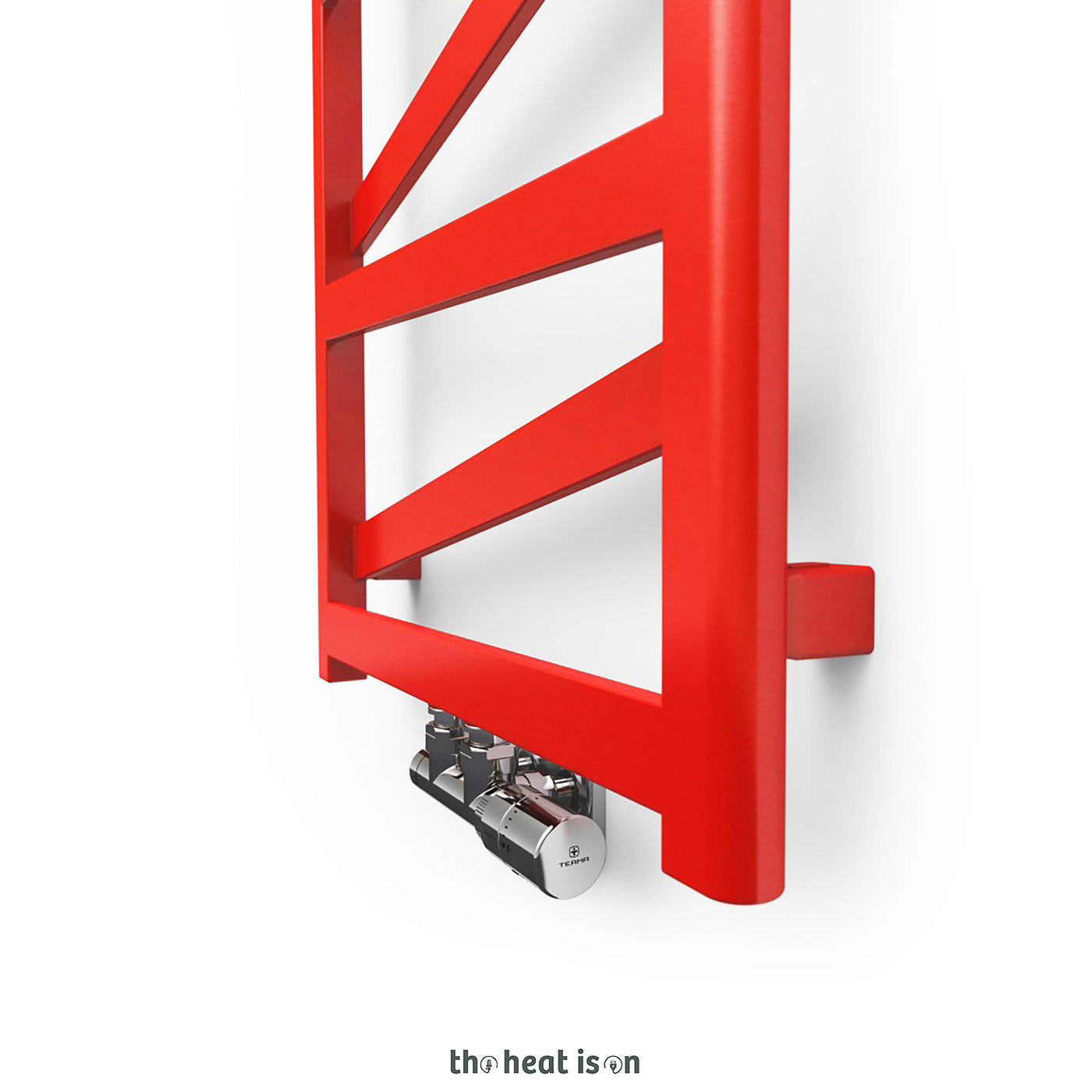 Terma VIPERA, 1230h x 500w(mm), 1539 BTUs, Heated Towel Rail, RAL 3020 Matt Traffic Red