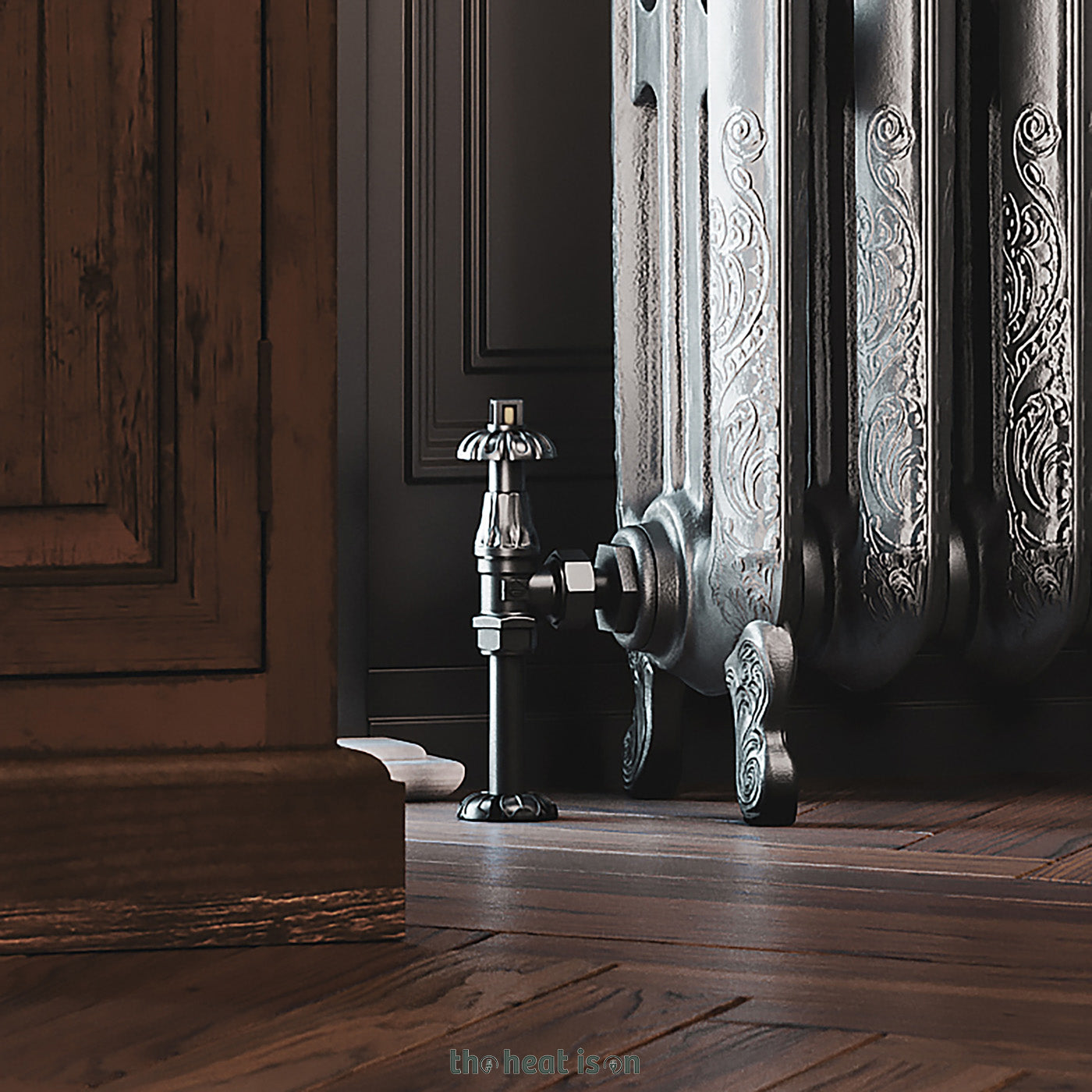 Thermostatic Radiator Valves (TRVs) & Pipe Masking,  Raw Metal, LEFT or RIGHT SIDED, ANGLED, ARTISTIC