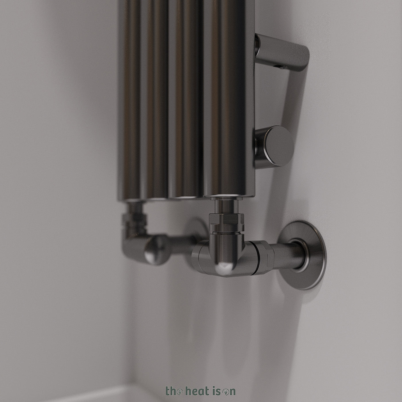 Terma ROLO HANGER (Double Hanger Rows), 1800h x 205w(mm), 1617 BTUs, Vertical Designer Radiator, Raw Metal (premium wet paint)