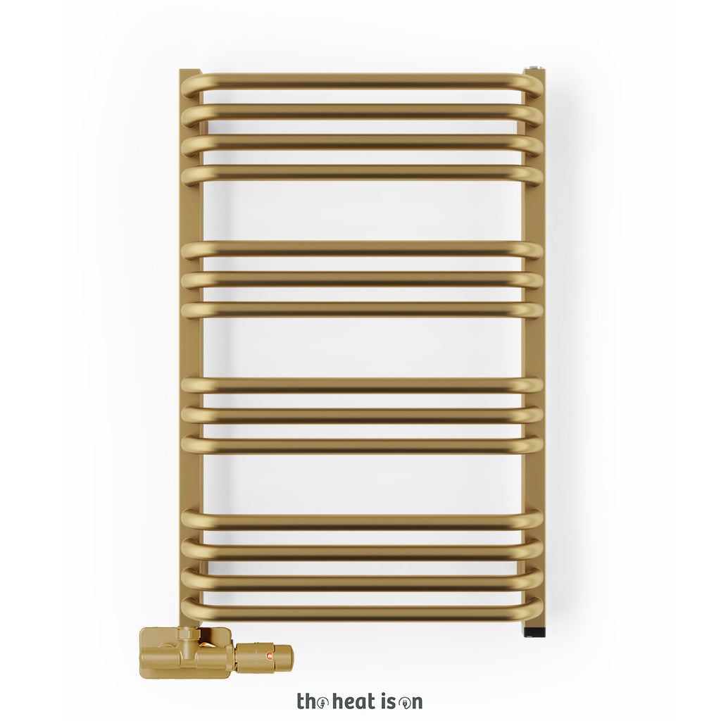 06-terma-alex-one-dual-fuel-towel-rail-760h-x-500wmm-1406-btus-400w-brass-premium-wet-paint-with-unico-dual-fuel-valve-in-chrome-internal-one-element-45-60oc