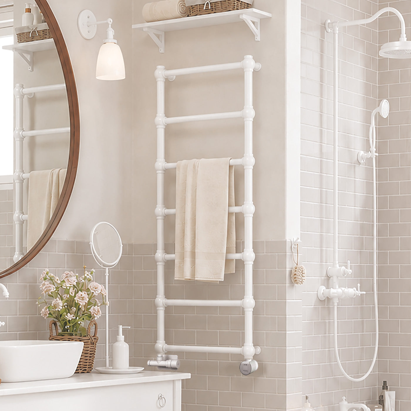 06-terma-retro-dual-fuel-towel-rail-1170h-x-504wmm-1051-btus-300w-matt-white-ral-9016with-unico-dual-fuel-valve-in-matt-white-veo-white-white-wi-fi-element-30-60-c