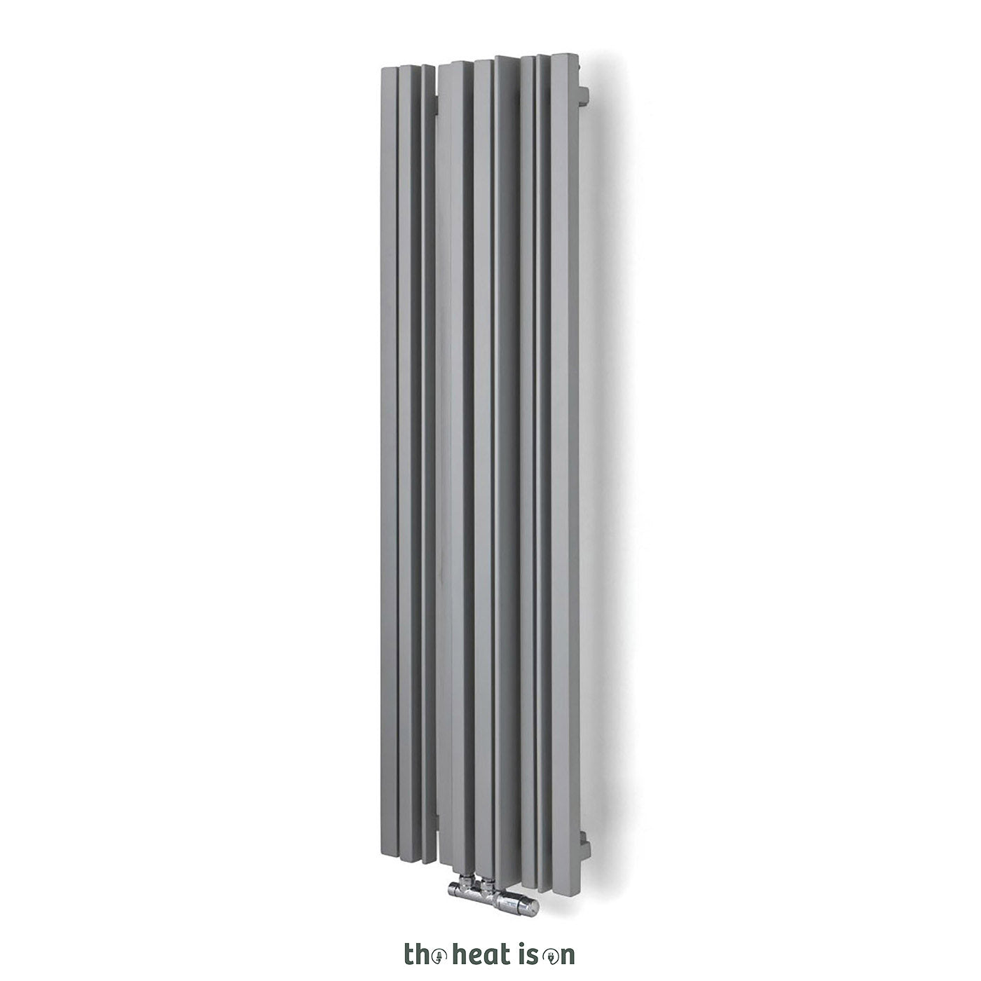 Terma SHERWOOD V, 1600h x 330w(mm), (50mm Central Connections) 2481 BTUs, Vertical Designer Radiator, Metallic Beige (aka Taupe Grey)