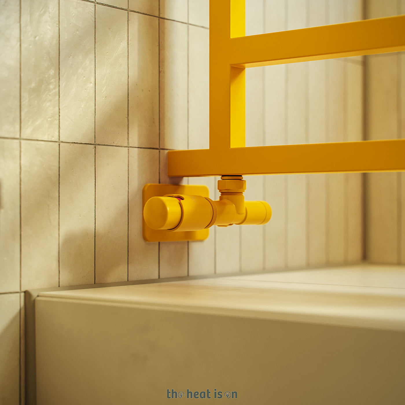 06-thermostatic-50mm-radiator-valves-trvs-with-immersion-tube-for-dual-fuel-or-single-entry-point-radiator-pipe-masking-RAL-1003-matt-signal-yellow-left-sided-angled-unico