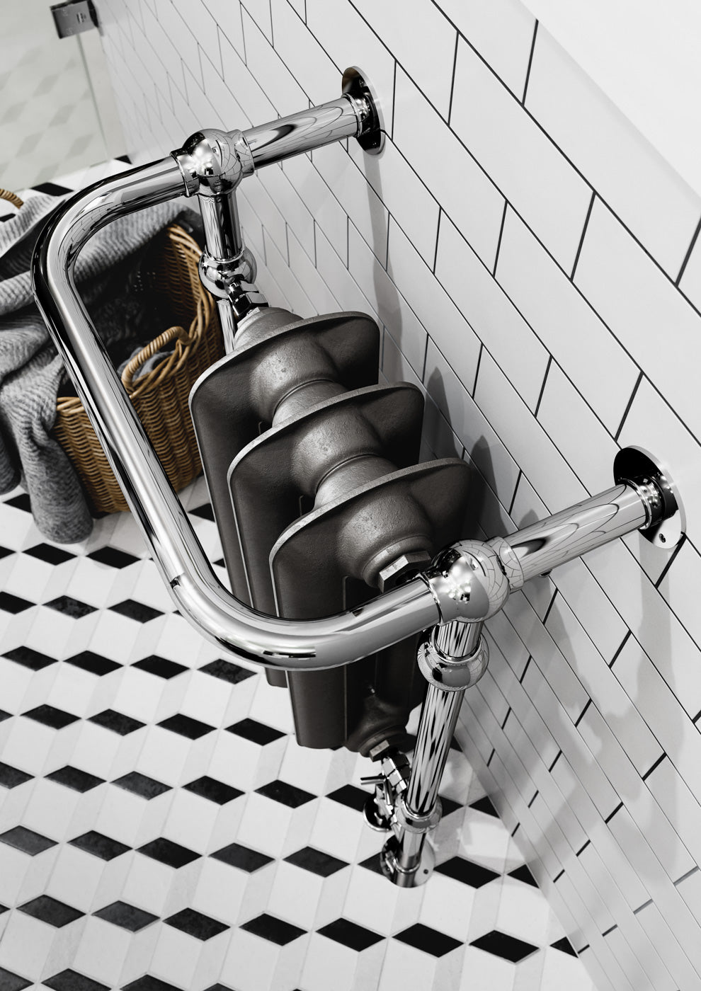 06_Terma-PLAIN-TOWEL-RAIL_-900h-x-490w_mm_-1217-BTUs_-Heated-Towel-Rail_-Raw-Metal-_Radator_-_-Chrome-_Surround