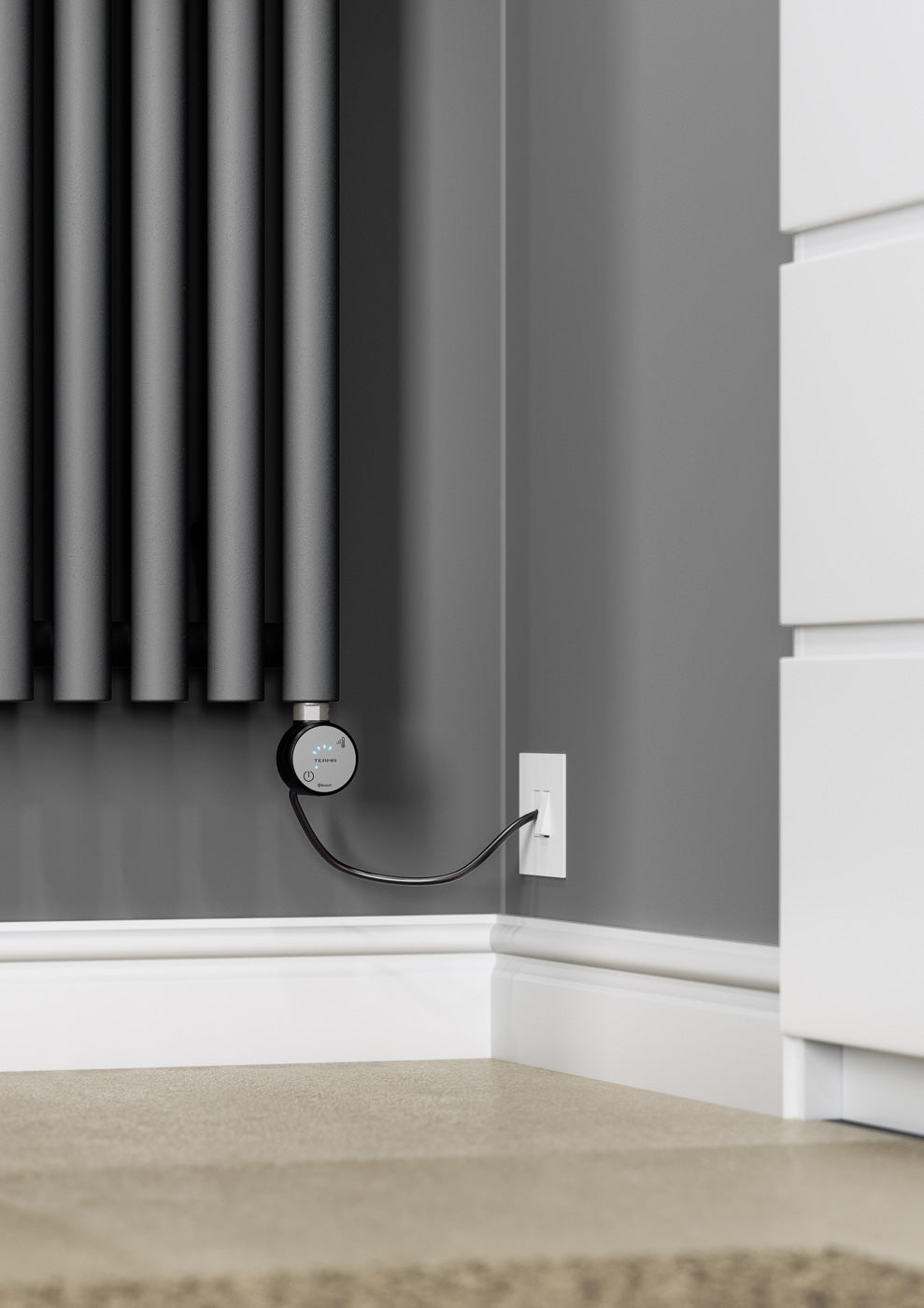 06_Terma-ROLO-ROOM-E-_Bluetooth_-1800h-x-370w_mm_-0.8-Kw-Electric-Radiator_-Modern-Grey