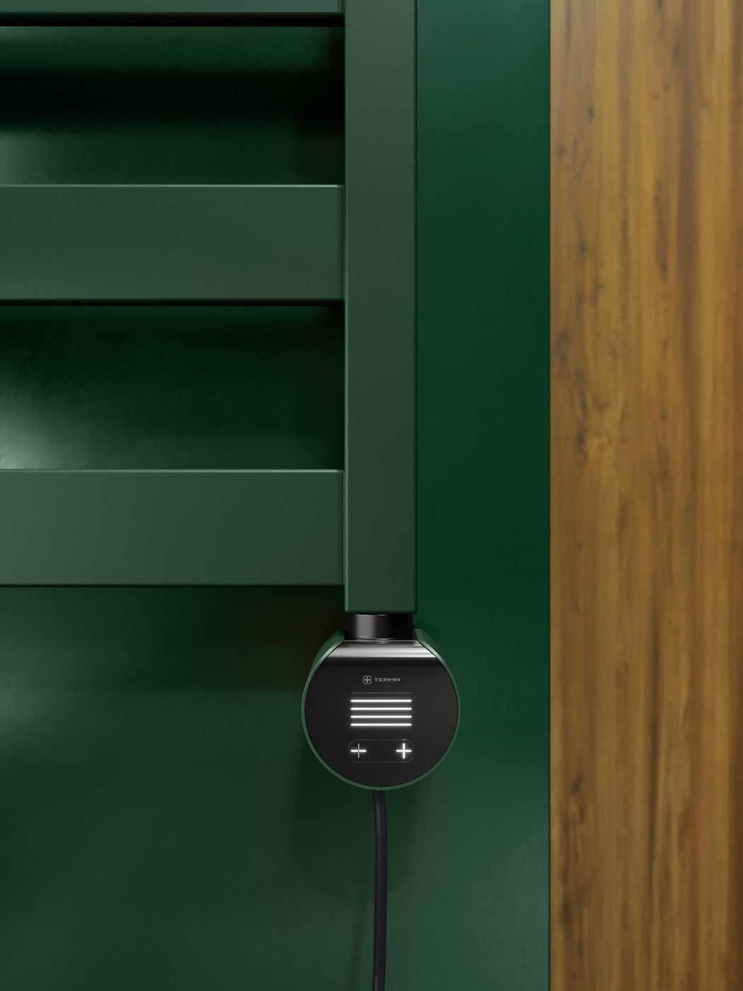 06_Terma-VIVO-_Wi-Fi_-15-28-deg._-1390h-x-300w_mm_-400w-Electric-Towel-Rail_-Matt-Green-_RAL-6028